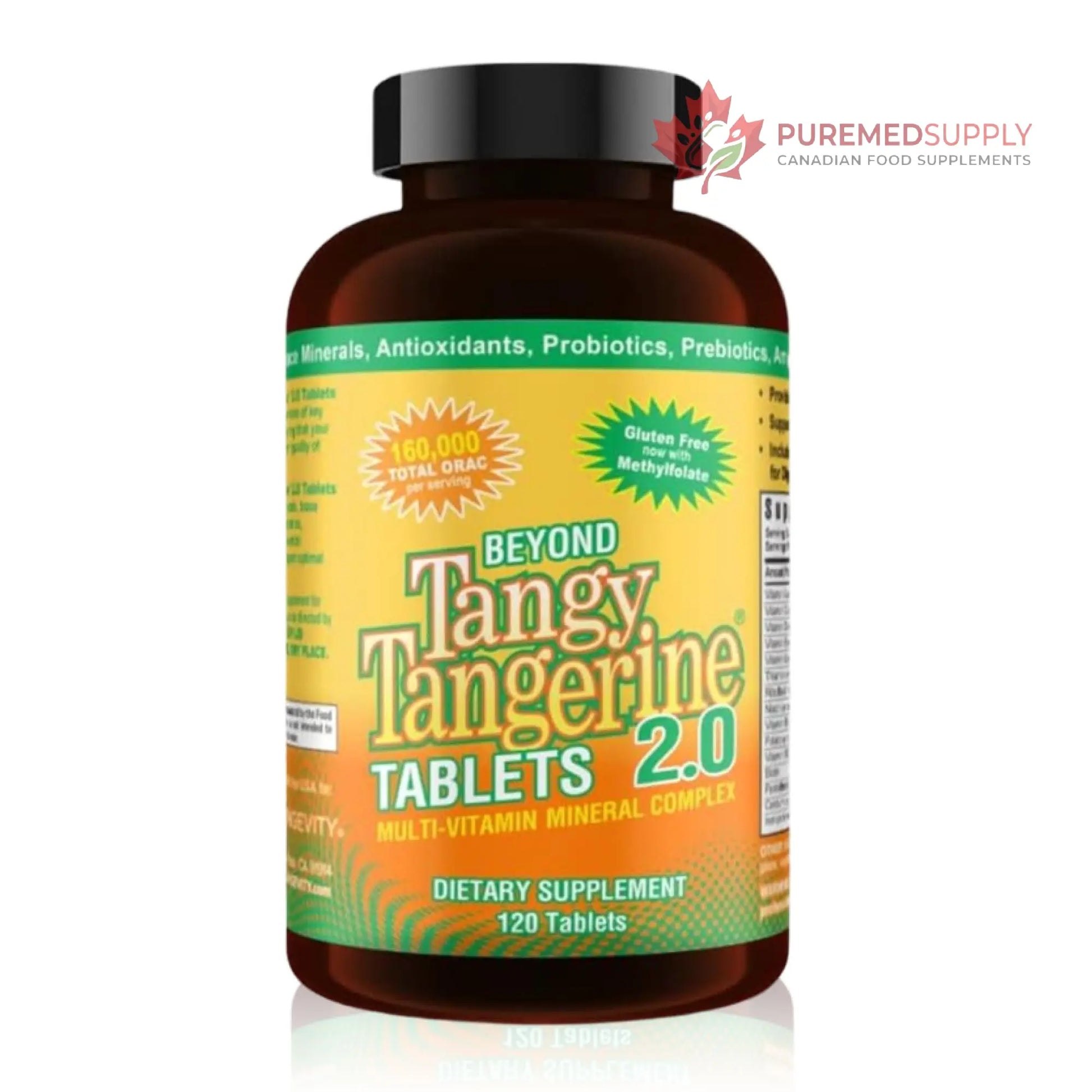 Youngevity Beyond Tangy Tangerine 2.0 Multi-Vitamin & Mineral Complex - Made with Natural & Whole Foods | 160,000 ORAC | 120 Tablets - 2-Pack Youngevity buy supplements canada