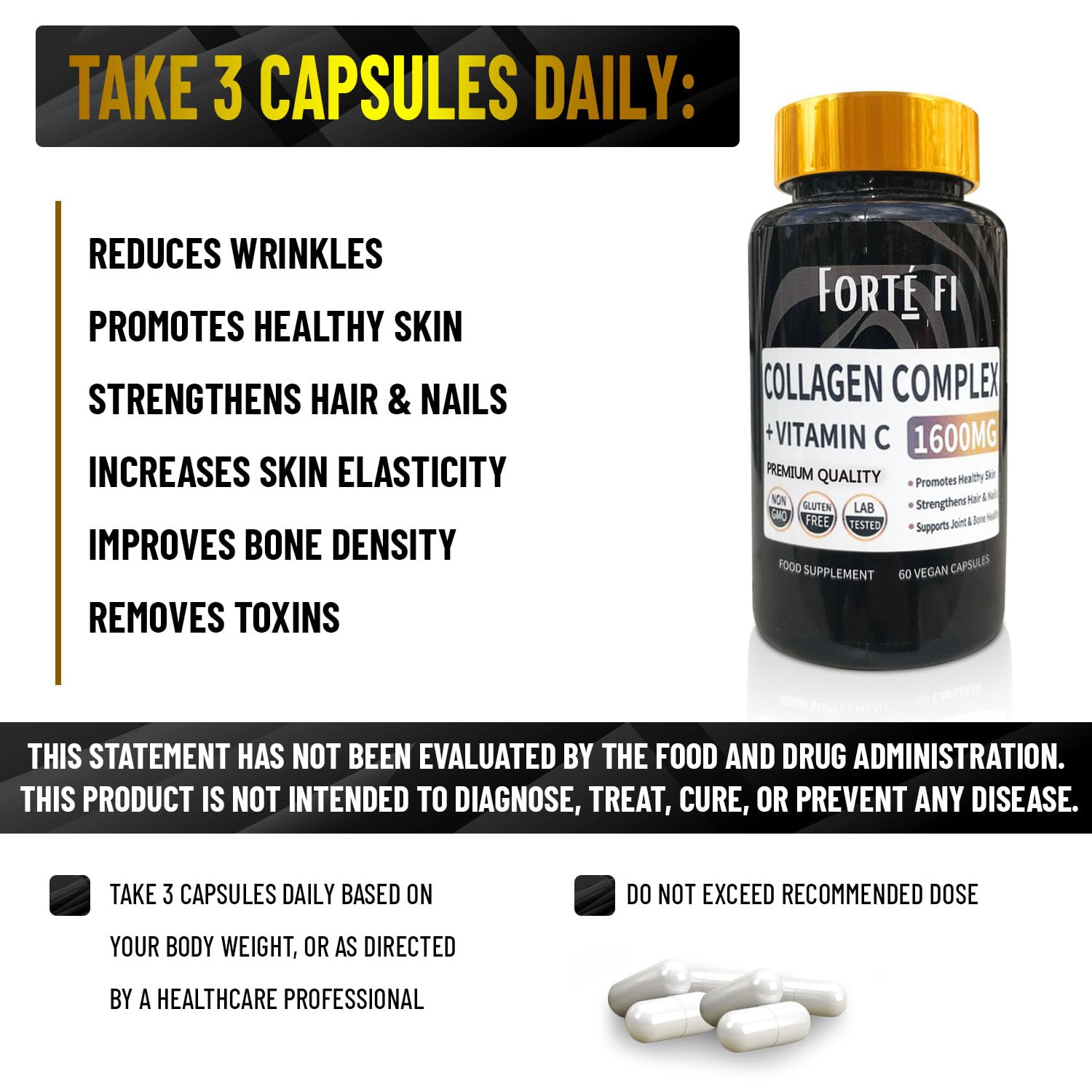Pure Collagen with Vitamin C - Collagen Supplements for Women & Men - Use with Multivitamin Tablets Generic buy supplements canada