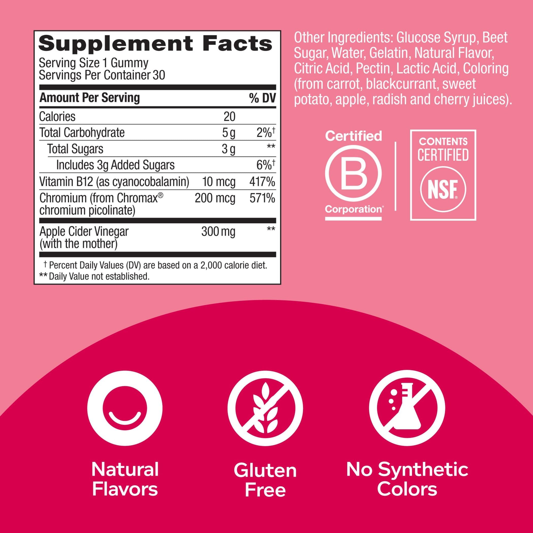 OLLY Metabolism Gummy Rings, Apple Cider Vinegar, Vitamin B12, Chromium, Energy OLLY buy supplements canada