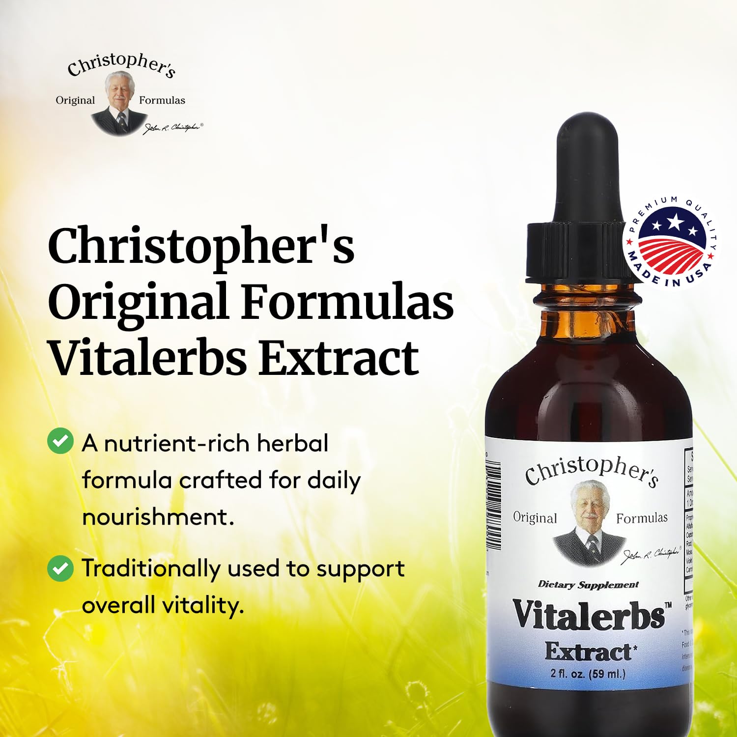 Christopher's Original Formulas Vitalerbs Extract, Nutrient-Rich Herbal Supplement, 2 oz Christopher's Original Formulas buy supplements canada