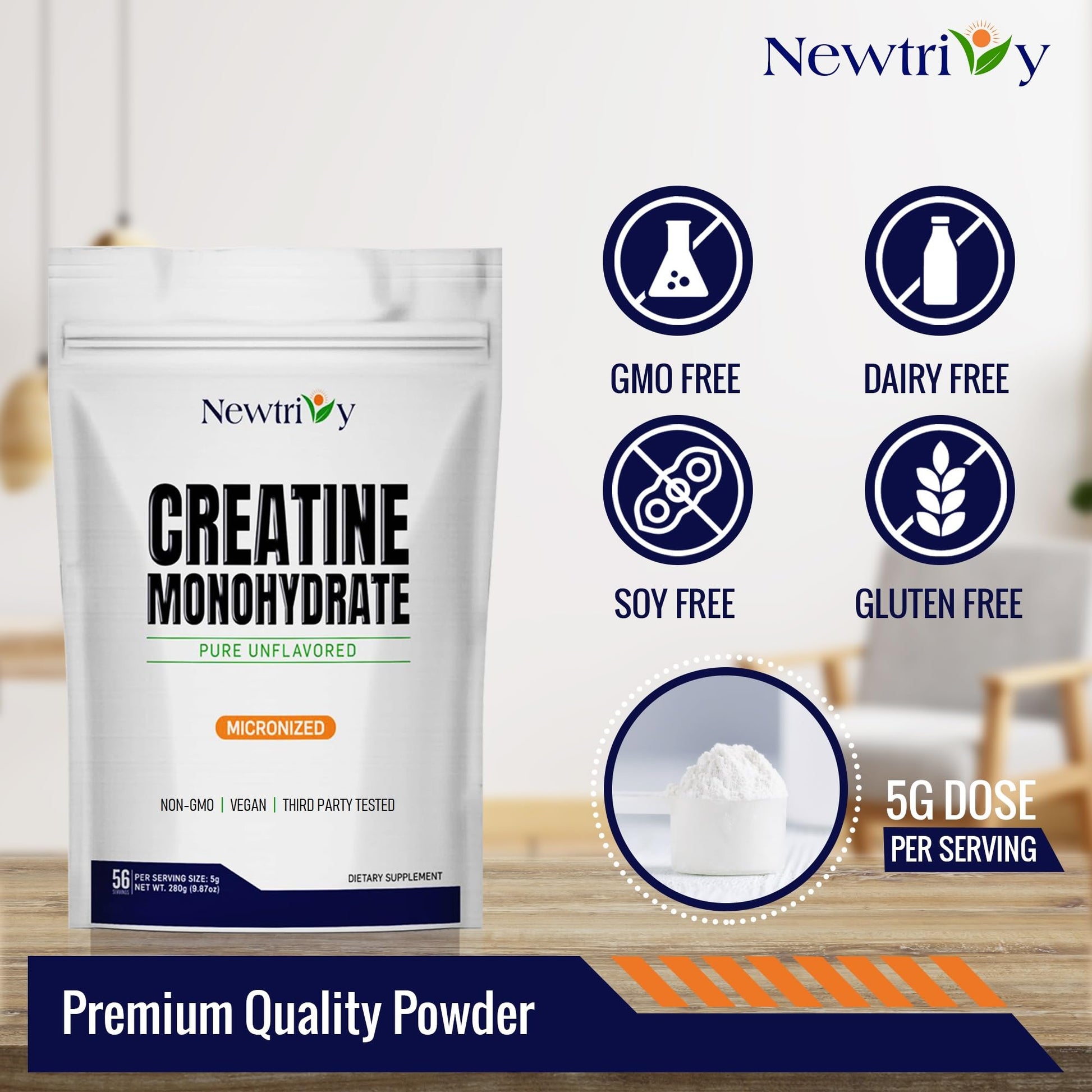 Creatine Monohydrate,Micronized, Pure,Unflavored,280g (9.8oz) Newtrivy buy supplements canada