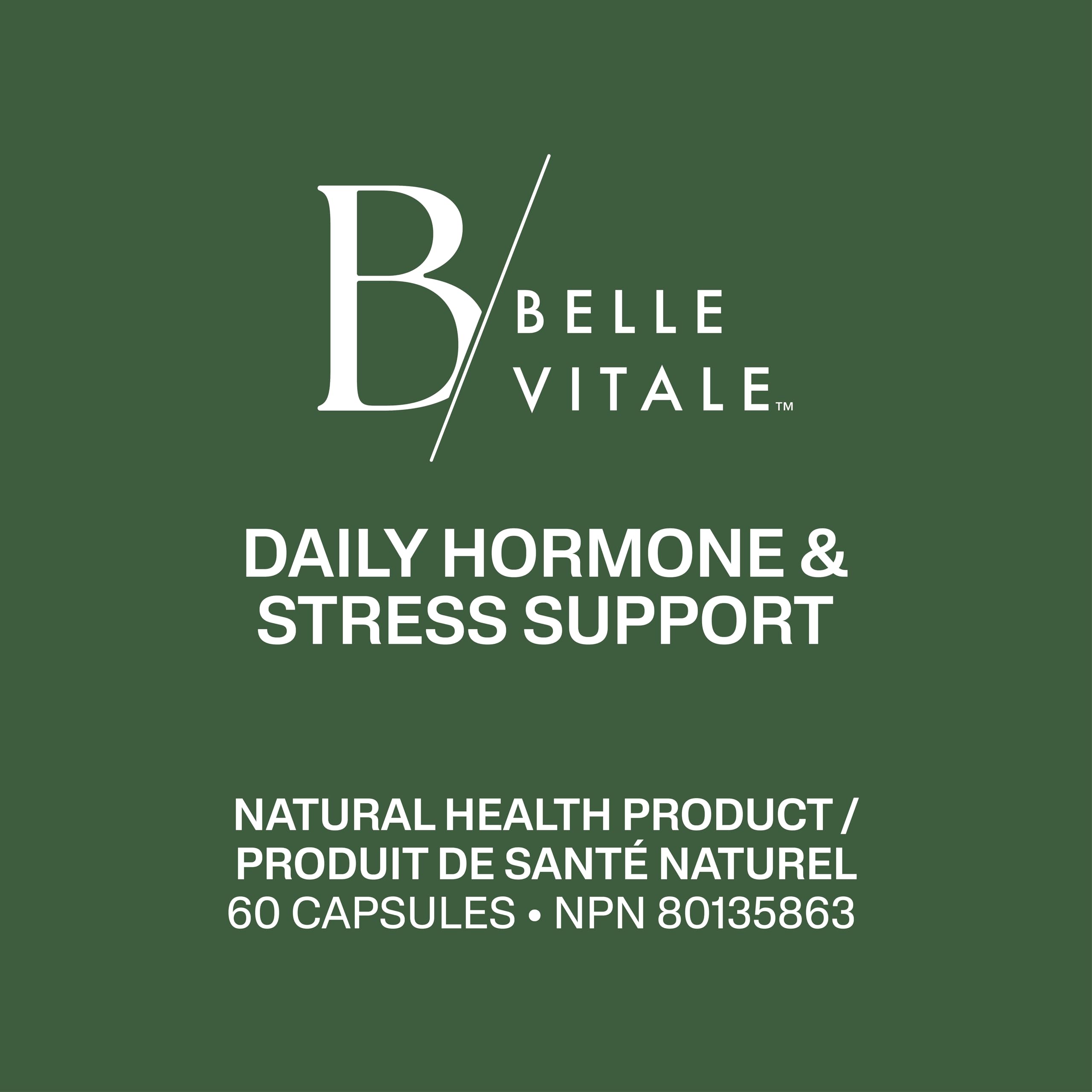 BODi Belle Vitale Daily Hormone & Stress Support - Ashwagandha & Rhodiola - Helps Combat Stress & Supports Healthy Cortisol Levels - Vitamin B12 Help Energy Metabolism & Immune Health - 60 Capsules BODi buy supplements canada