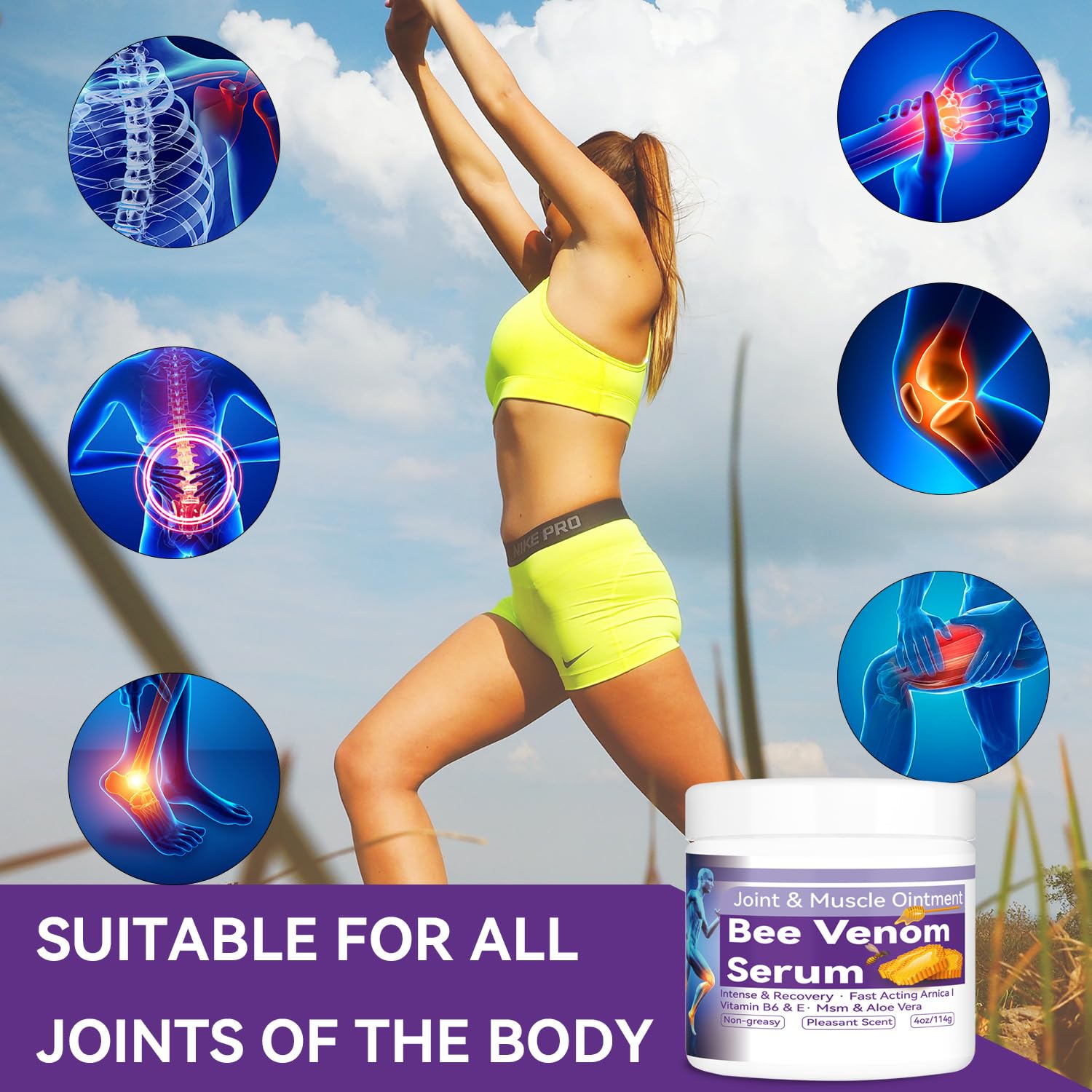 Cedonivor Bee Venom Joint Cream, Joint & Muscle Soothing, Bee Venom Cream for Back, Knee, Hands, Neck, Feet Cedonivor buy supplements canada