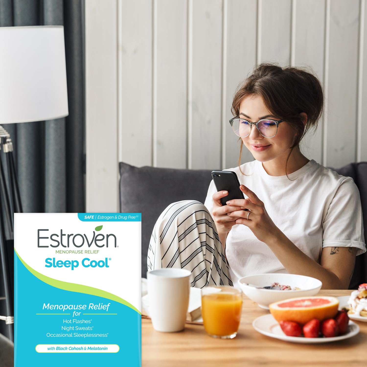 Estroven Sleep Cool for Menopause Relief, 30 Ct, Sleep Support Supplement With Clinically Proven Ingredients to Relieve Menopause Symptoms plus Night Sweats & Hot Flash Relief, Drug-No & Gluten-No Estroven buy supplements canada