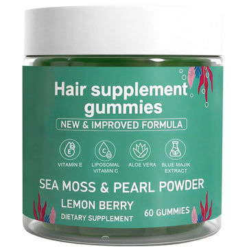 YATIME Hair Loss Gummies,Sea Moss Gummies with Vitamin C, Vitamin E, Aloe Vera, Pearl Powder Support Faster Hair Growth YATIME buy supplements canada