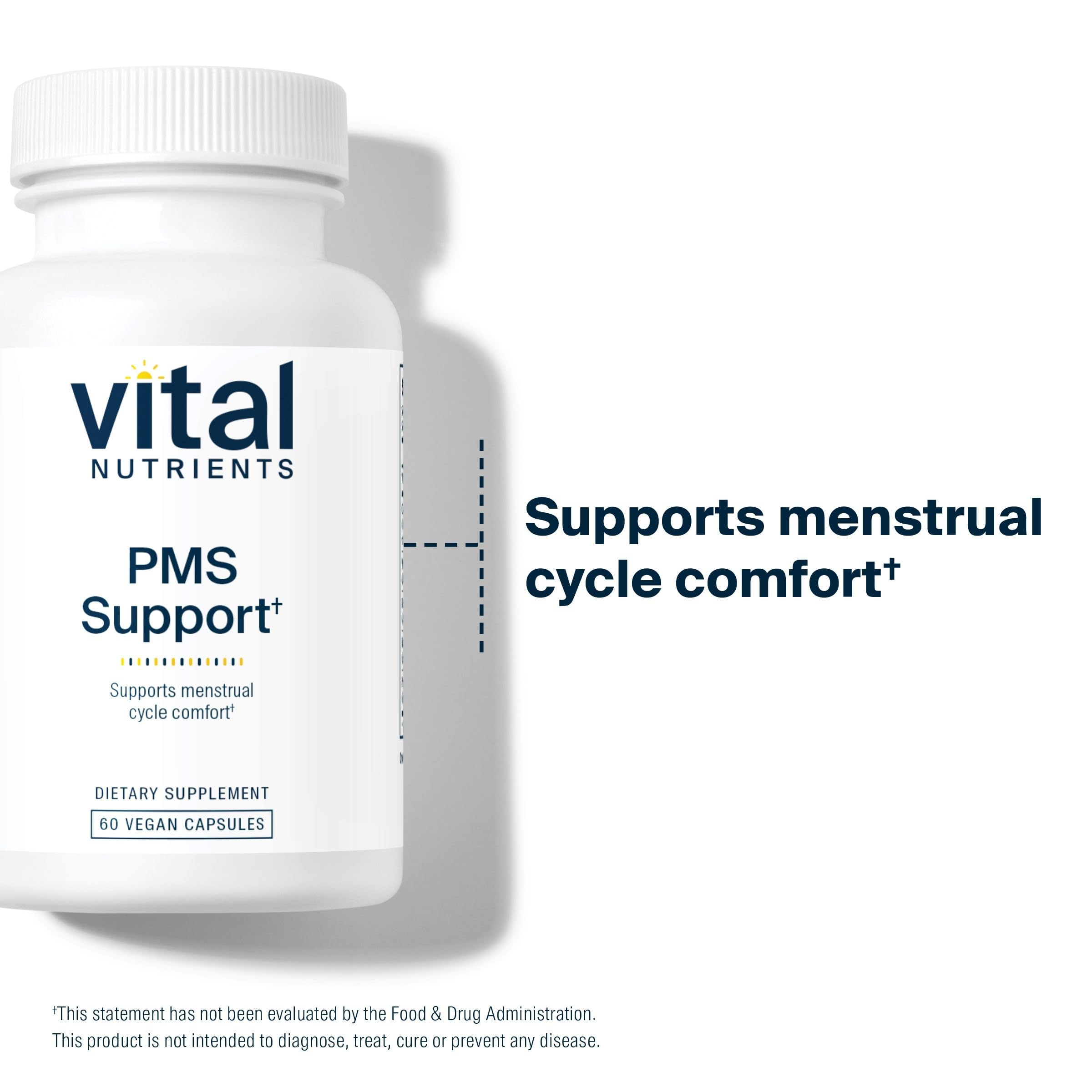 Vital Nutrients PMS Support - Vitex Berry & Passionflower Extract for Premenstrual Support & Hormone Balance* - Vitamin B6 PMS Supplements - Gluten, Dairy, Soy Free - Non-GMO - 60 Capsules Vital Nutrients buy supplements canada