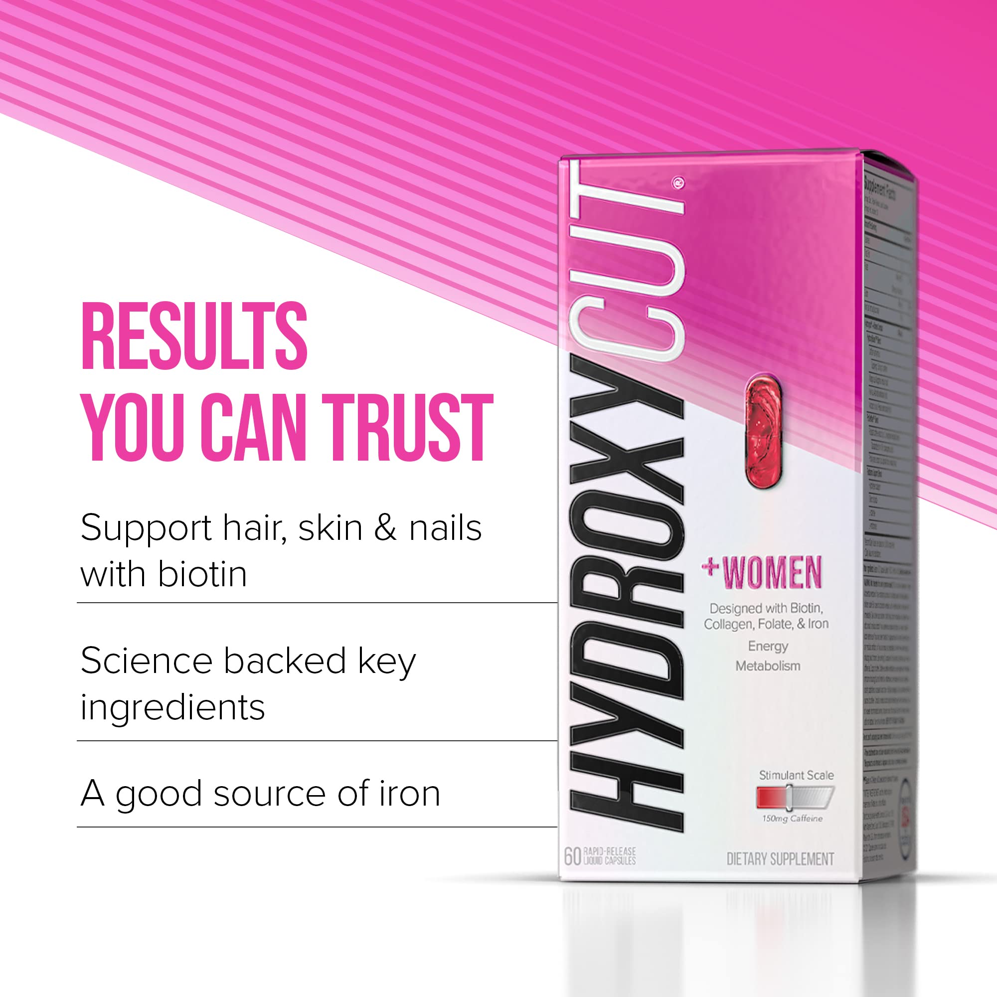 Hydroxycut + Women Pills with Biotin & Collagen | Hair Nails and Skin Vitamins | Iron Supplement Hydroxycut buy supplements canada