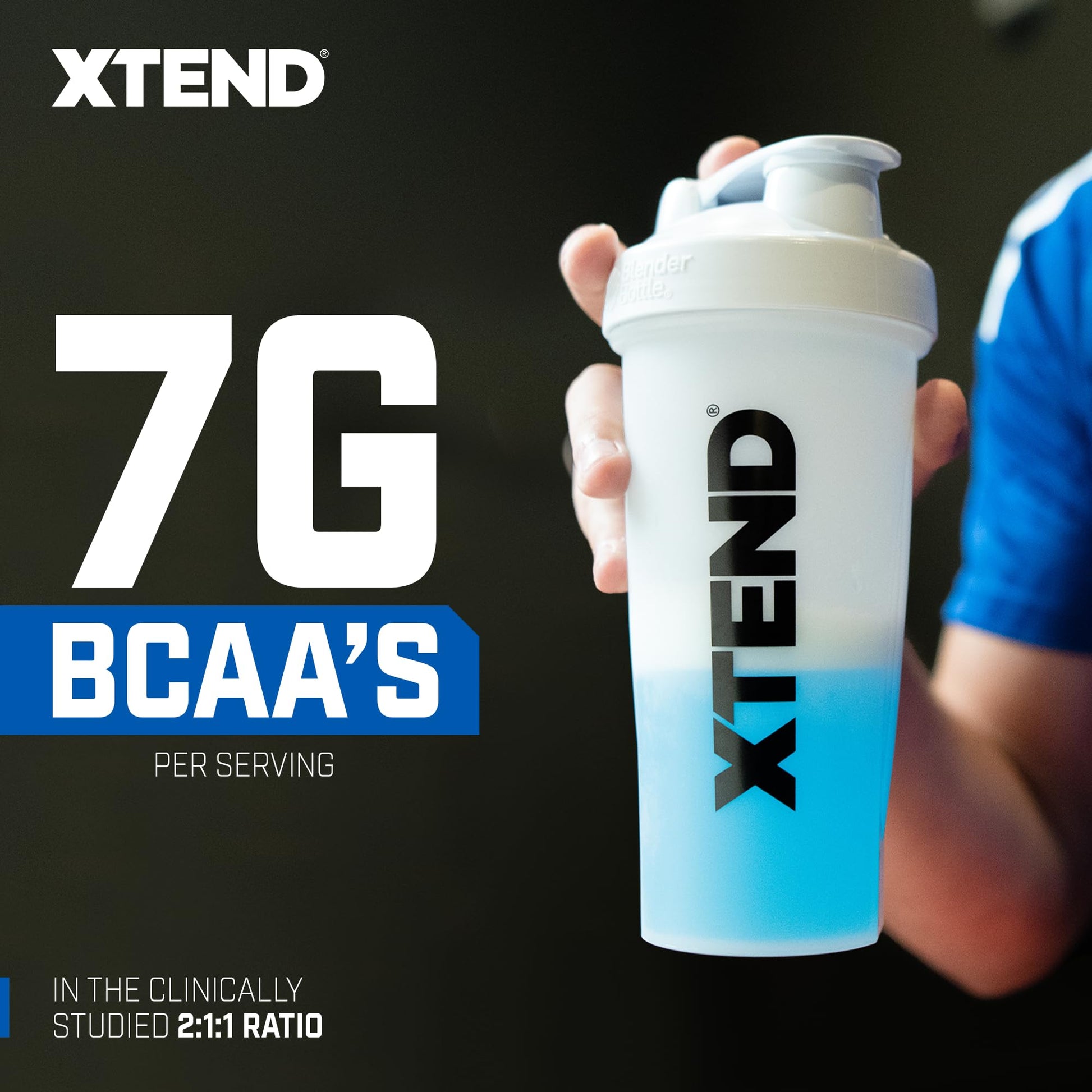 XTEND Sport BCAA Powder Blue Raspberry Ice - Electrolyte Powder for Recovery & Hydration with Amino Acids - 30 Servings Scivation buy supplements canada