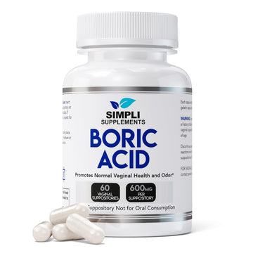 Simpli Supplements Boric Acid Suppositories for Women 600mg – 60 Count | Vaginal pH Balance Support | Feminine Care | Helps Maintain Freshness & Odor Control Simpli Supplements buy supplements canada