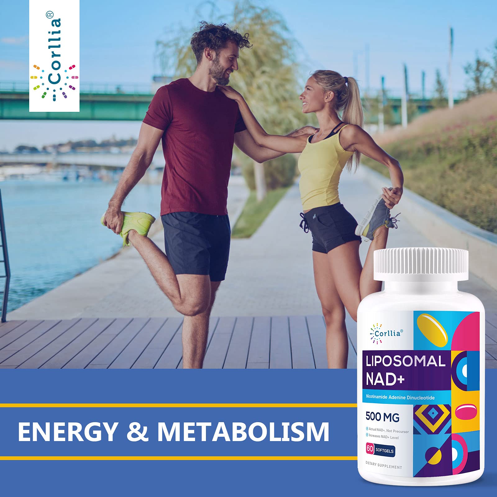 Liposomal NAD+ 500mg with TMG 250mg Softgels, Nicotinamide Riboside Alternative, Actual NAD+ Supplement, 120 Servings Corllia buy supplements canada