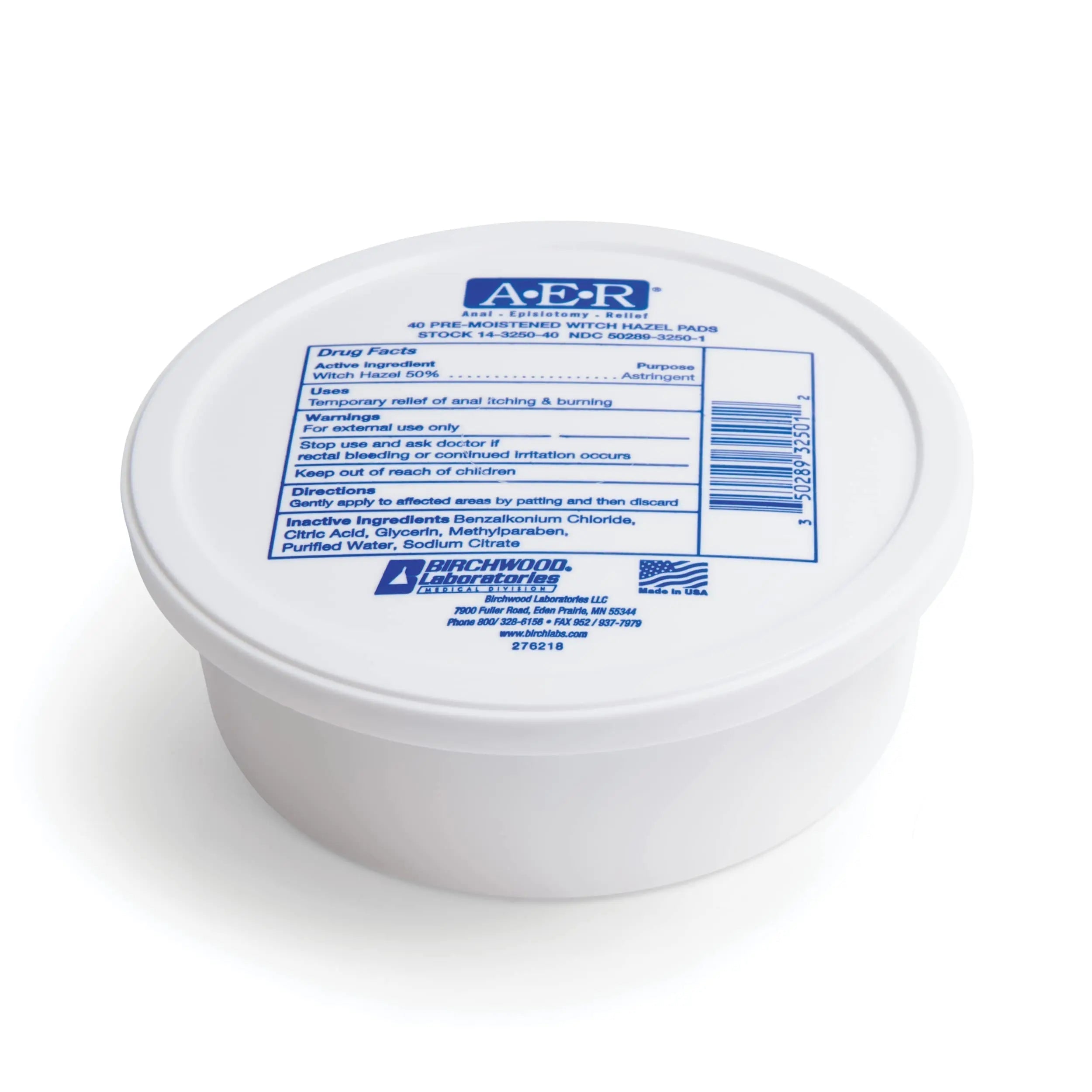Birchwood Laboratories A-E-R Pre-Moistened Medicated Cooling Witch Hazel Pads For Hemorrhoid & Postpartum Relief, 40 Count Birchwood Laboratories buy supplements canada