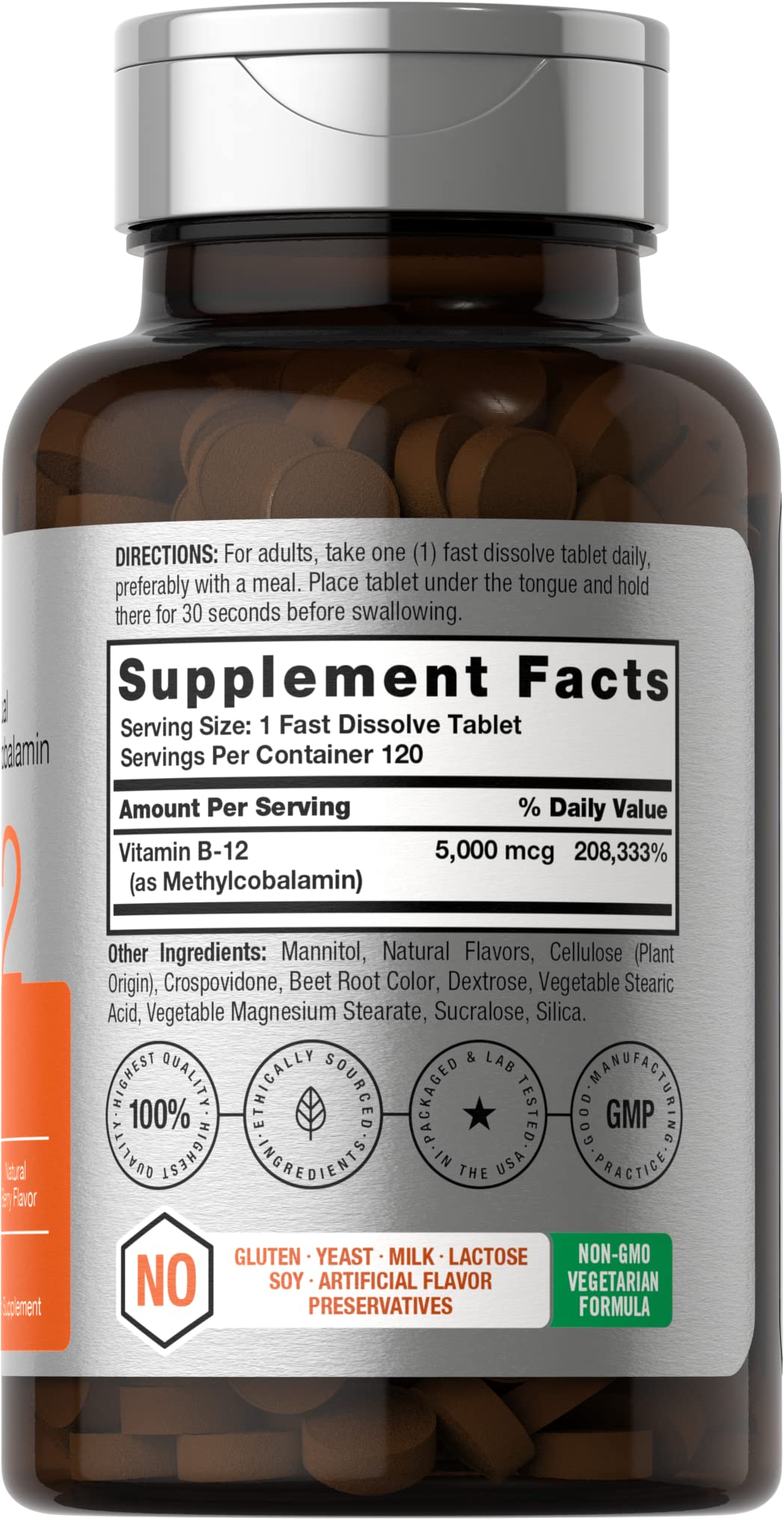 Horbäach B12 Sublingual Methylcobalamin | 5000mcg | 120 Fast Dissolve Tablets Horbäach buy supplements canada