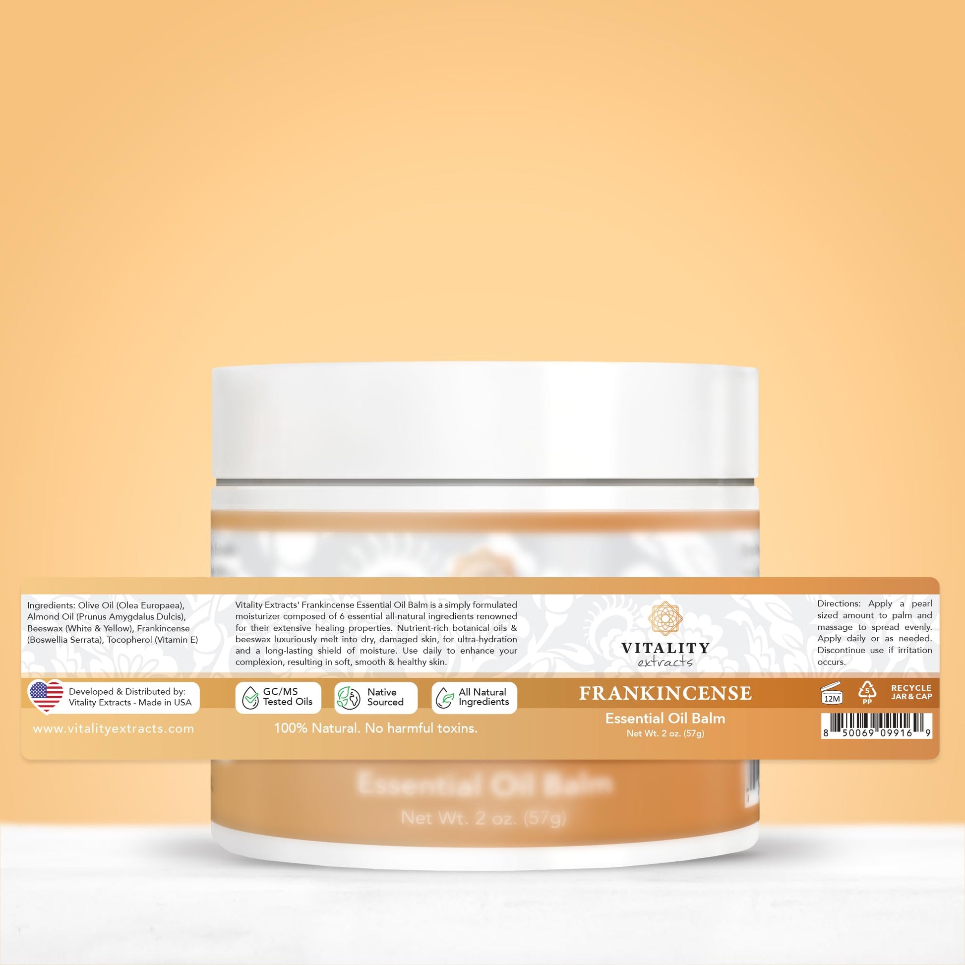 Vitality Extracts Frankincense Balm - 2oz, Boswellia Serrata, Beeswax, Olive Oil, Moisturizer for Dry, Cracked Skin, All Skin Types Vitality buy supplements canada