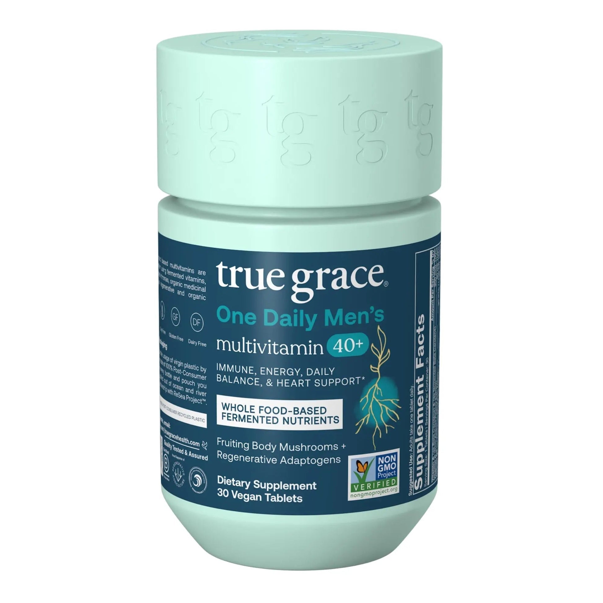 True Grace Men's 40+ One Daily Multivitamin Fermented Minerals, Organic Adaptogens & Mushrooms Whole Body Balance Immune True Grace buy supplements canada