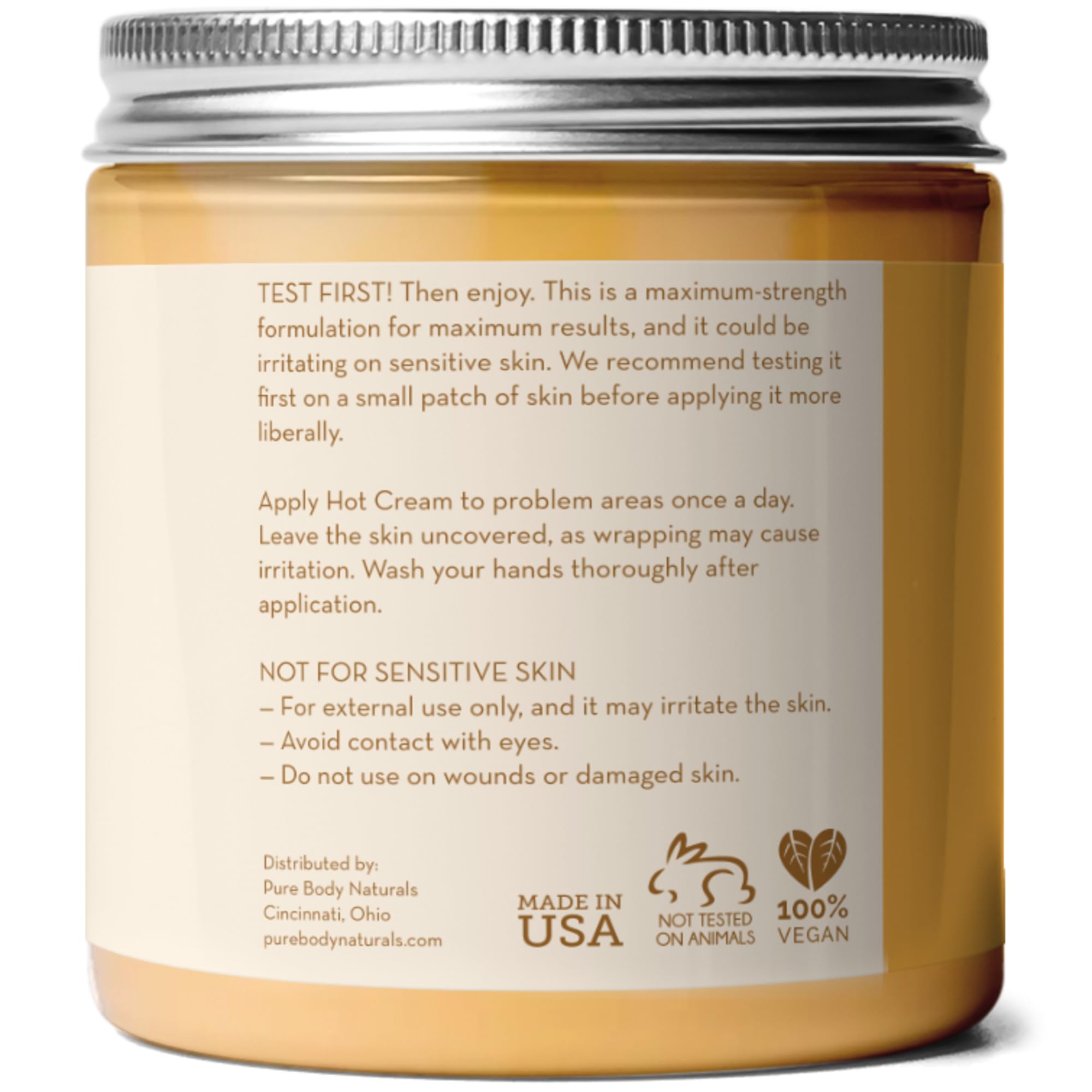 Pure Body Naturals Max Strength Hot Cream – Warming & Cooling Cream with Capsaicin and Menthol – Soothing Comfort for Overworked Muscles – 8.8 oz Pure Body Naturals buy supplements canada