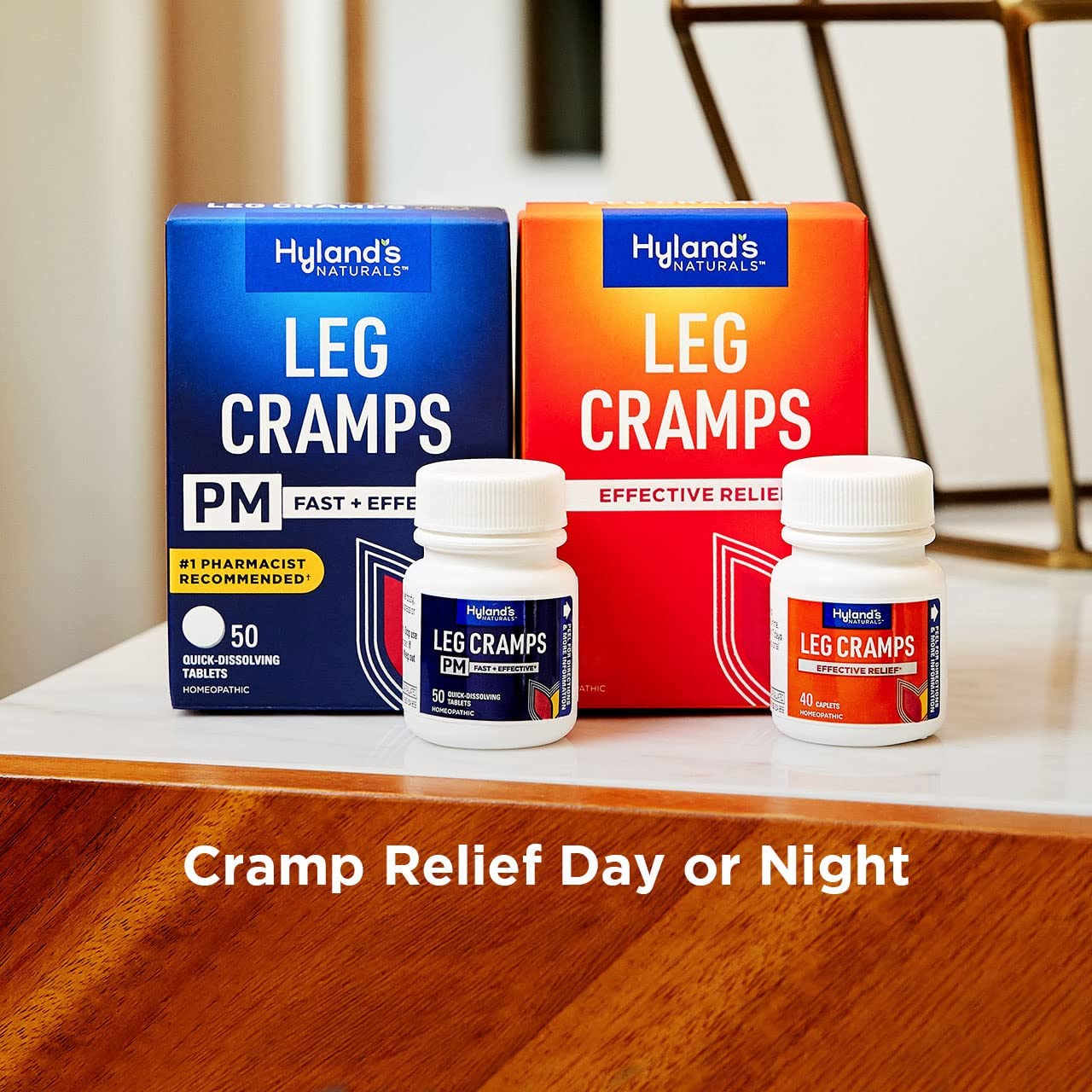 Bundle of Hyland's Leg Cramps Tablets, 100 Count and Leg Cramps PM Nighttime Formula, Natural Relief of Calf, Foot and Leg Cramps, 50 Count Hyland's buy supplements canada
