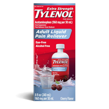 Tylenol Adult Liquid Pain Reliever and Fever Reducer, Extra Strength Liquid Acetaminophen for Fast Pain Relief for Headaches & Other Minor Pain, Cherry Flavor, Dye & Alcohol Free, 8 fl. oz Tylenol buy supplements canada