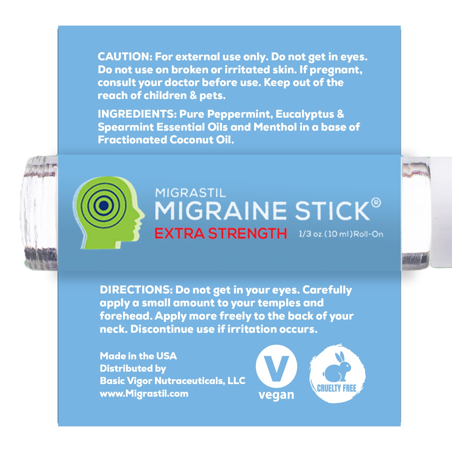 Basic Vigor Migrastil Extra Strength Migraine Stick & MigraFreeze Hat Bundle Basic Vigor buy supplements canada