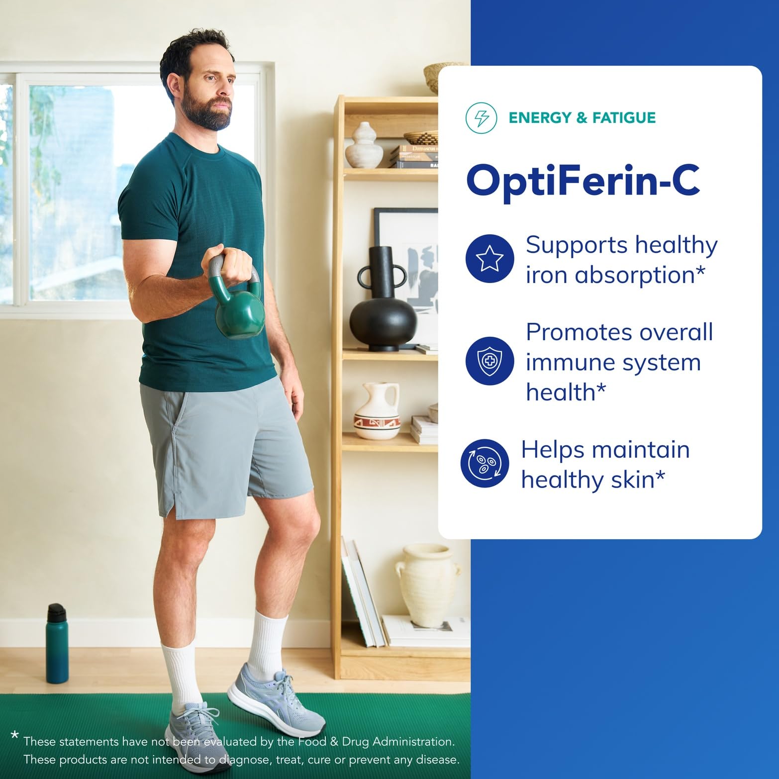 Pure Encapsulations OptiFerin-C - for Red Blood Cells & Energy - Iron Absorption Support - Energy Supplement* - Vitamin C Enriched - Gluten Free & Non-GMO - 60 Capsules Pure Encapsulations buy supplements canada