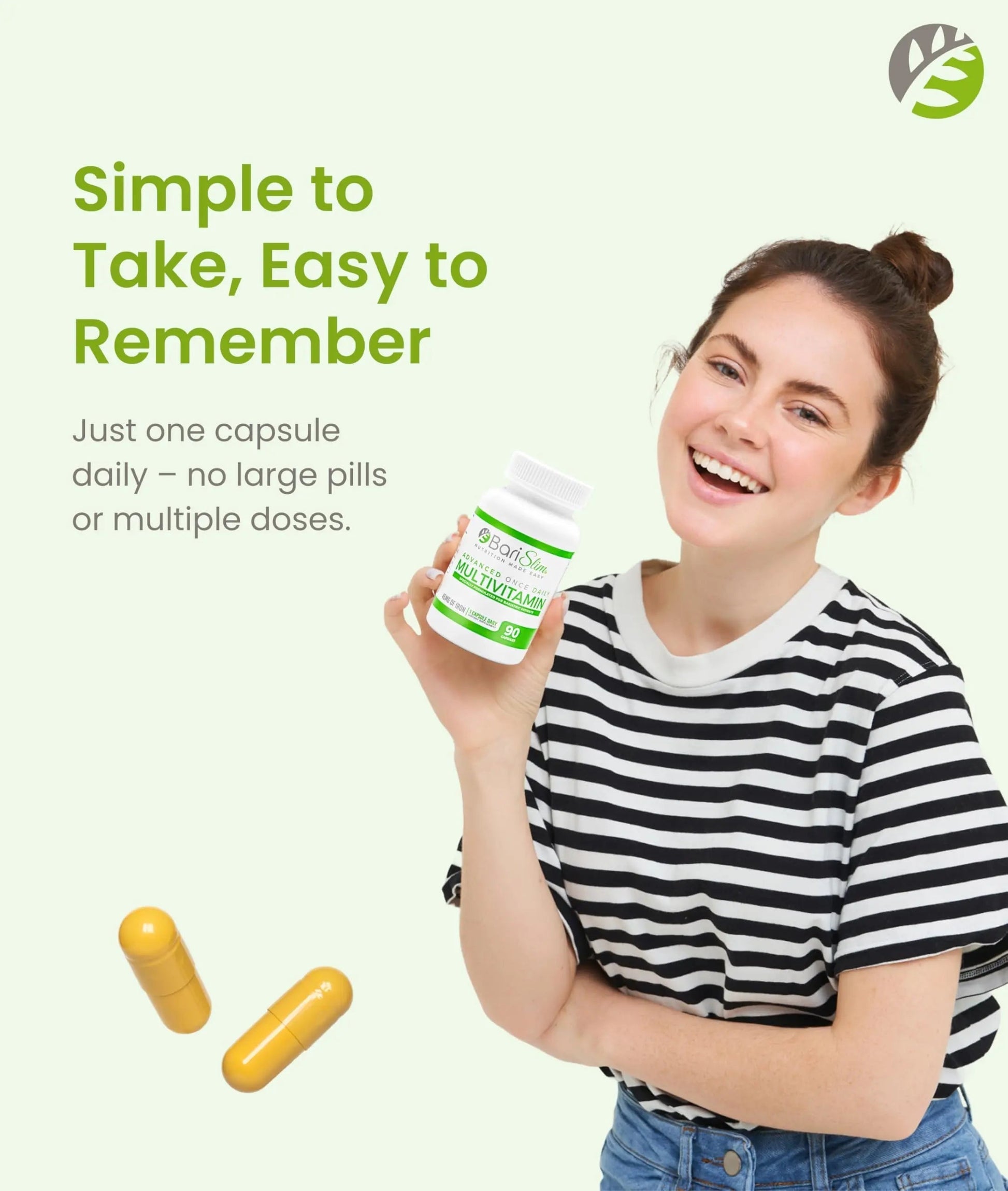 BariSlim Advanced Once Daily Bariatric Multivitamin Capsule - 45 mg of Iron - Bariatric Vitamin for Post Bariatric Surgery Including BariSlim buy supplements canada