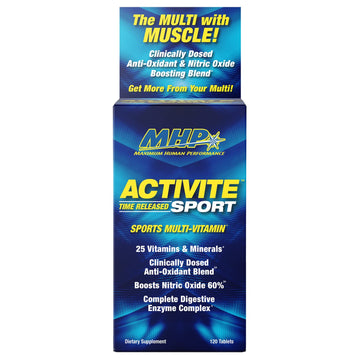 MHP Activite Sport Multi Vitamin, 25 Vitamins and Minerals, Nitric Oxide Booster, Digestive Enzymes, Antioxidants, 120 Tablets Maximum Human Performance buy supplements canada