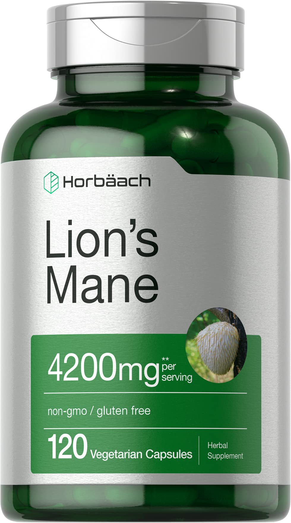 Horbäach Lions Mane Mushroom Extract | 4200mg | 120 Capsules | Vegetarian Horbäach buy supplements canada