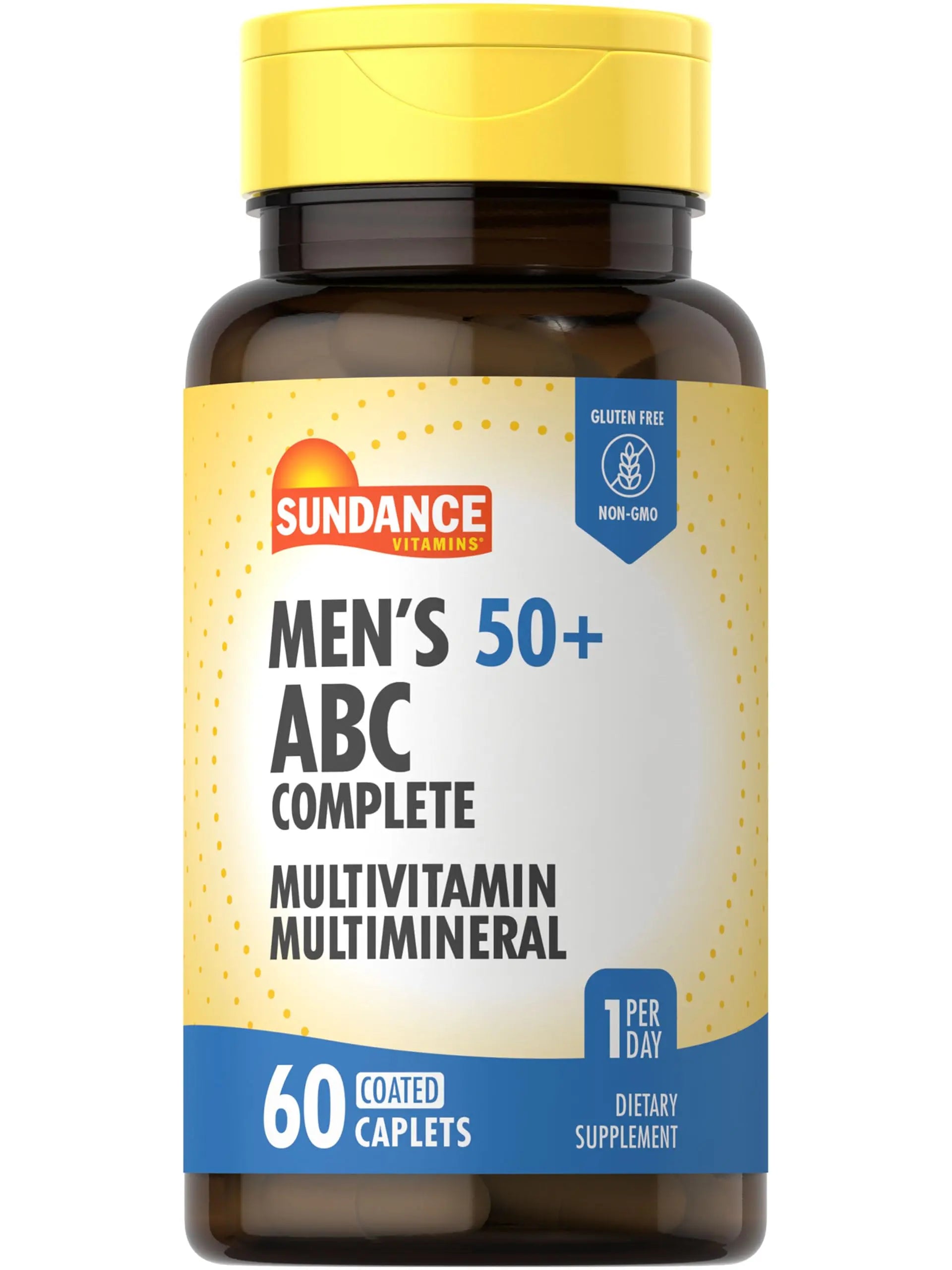 Sundance Men's 50+ Multivitamin Caplets | with Vitamins A, C, E, B6, B12 | Multimineral Formula | Non-GMO & Gluten Free Supplement Sundance buy supplements canada