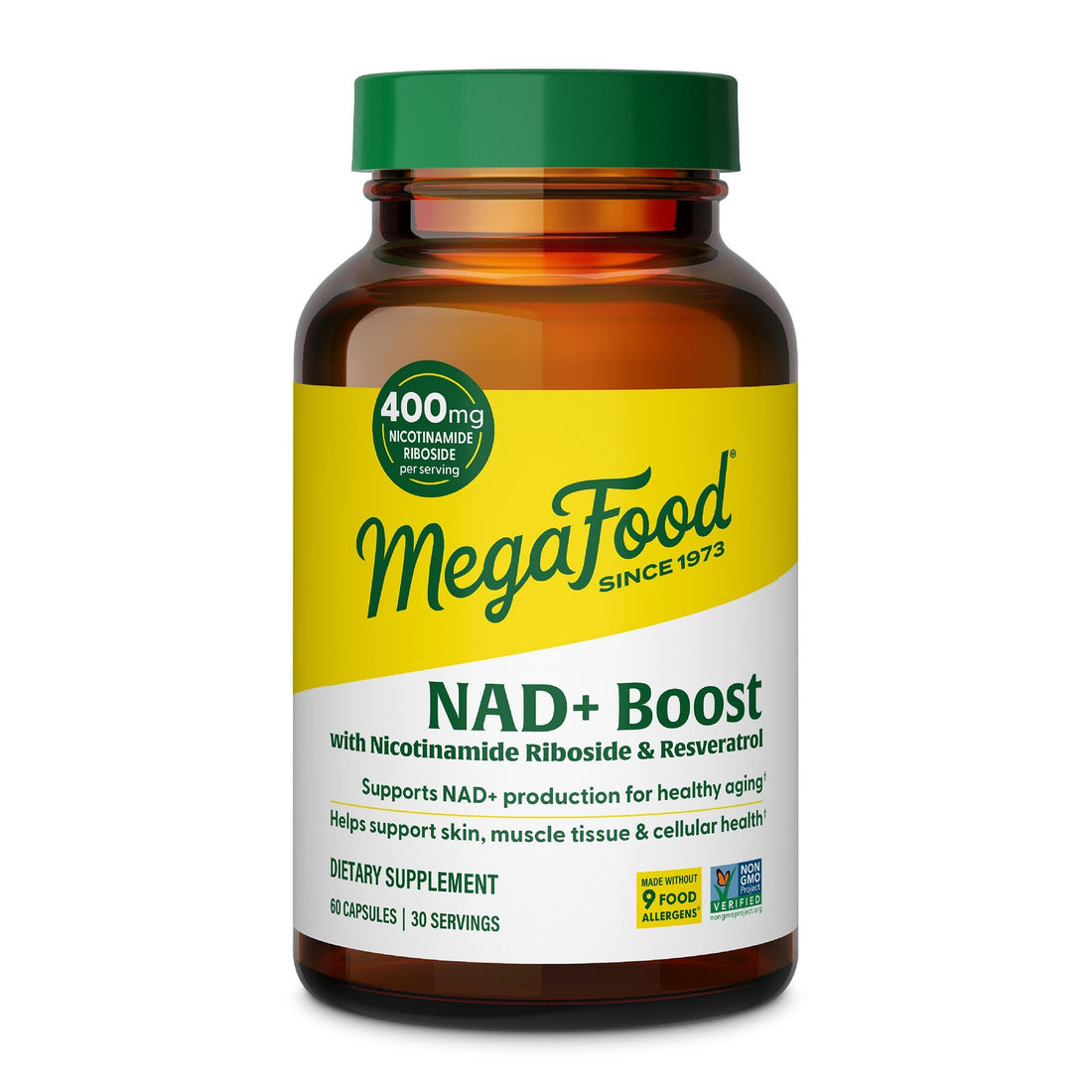 MegaFood NAD+ Supplement with Nicotinamide Riboside & Resveratrol - NMN Supplement Alternative - Vitamin B12, B6, Methylfolate & Niacin - NAD for Healthy Aging - Non-GMO - 60 Capsules, 30 Servings MegaFood buy supplements canada