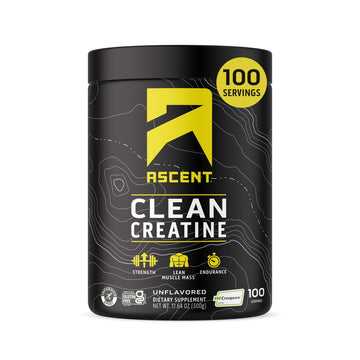 Ascent Clean Creatine Monohydrate Powder - 5G Per Serving, Creapure Creatine Supplement - Unflavored, 100 Servings Ascent buy supplements canada