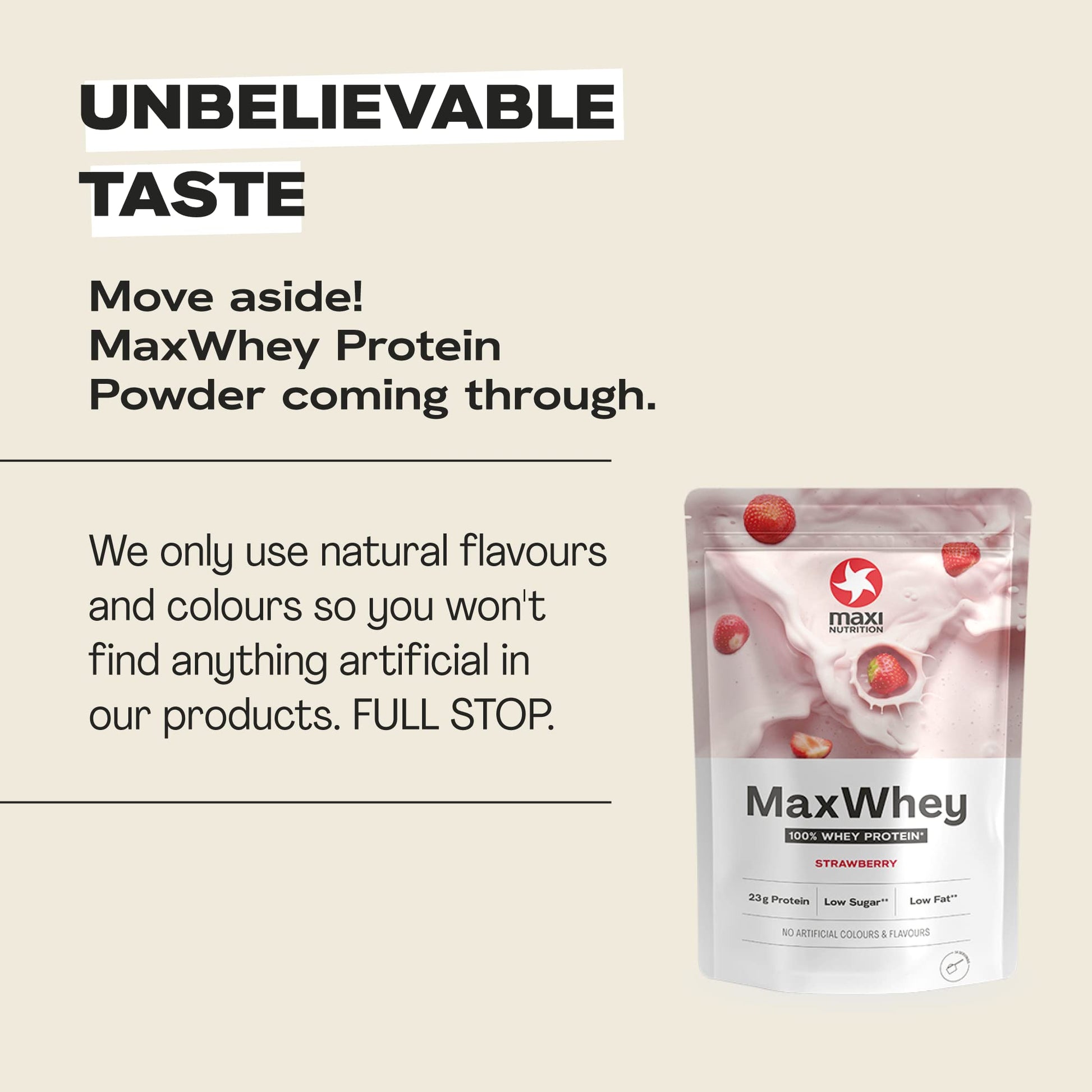 MaxiNutrition - MaxWhey - Whey Protein Powder Strawberry - Low-Fat - Low Sugar MaxiNutrition buy supplements canada