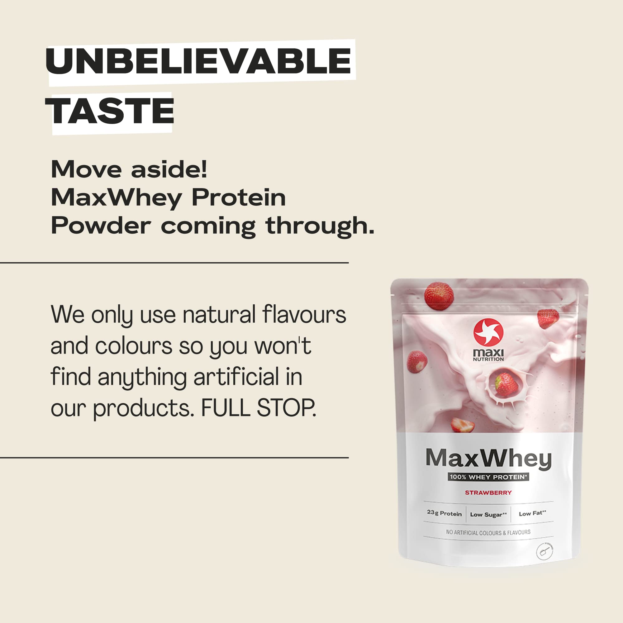 MaxiNutrition - MaxWhey - Whey Protein Powder Strawberry - Low-Fat - Low Sugar MaxiNutrition buy supplements canada