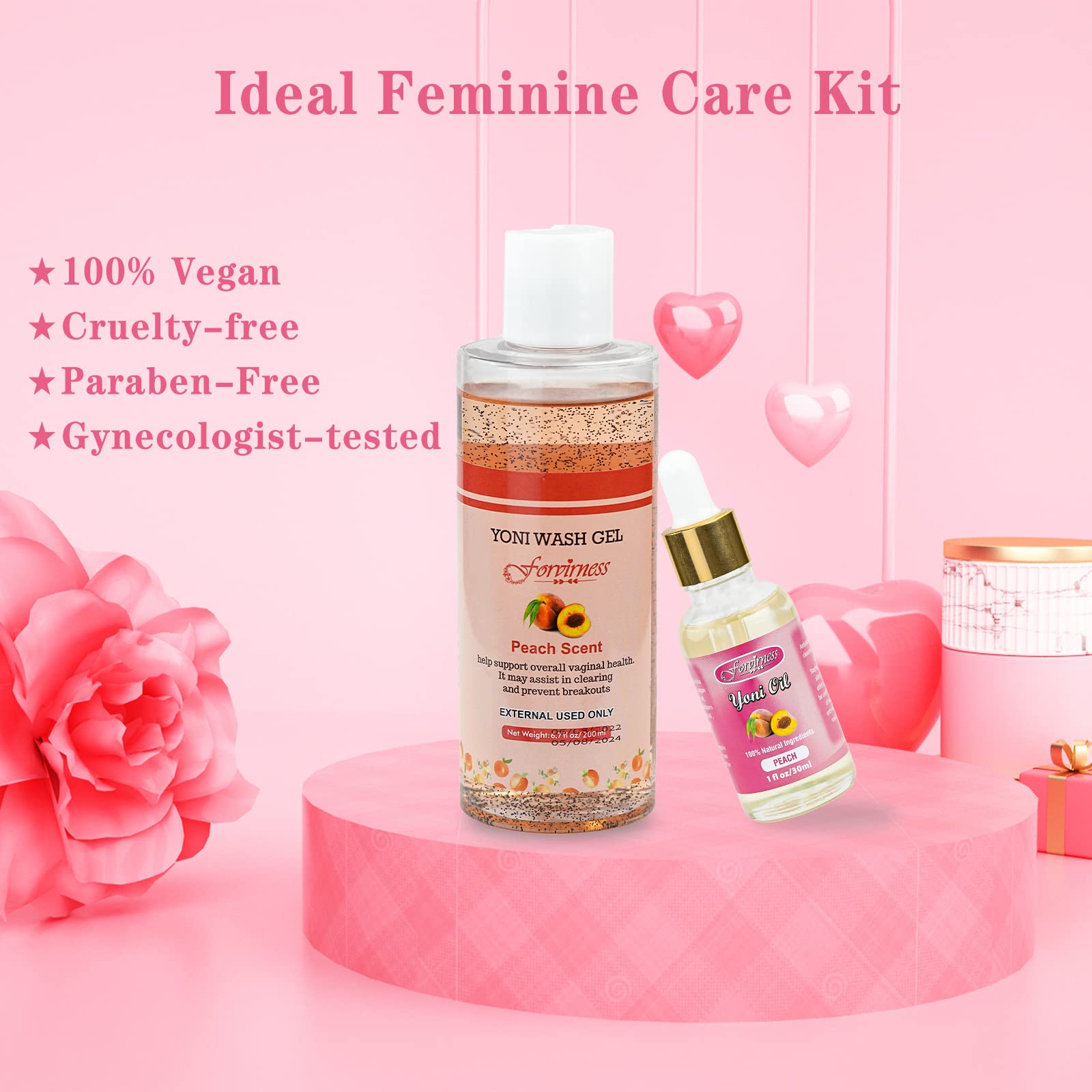 forvirness Feminine Wash & Natural Yoni Oil Set - Cleanse, Remove Odor, pH Balance for Women forvirness buy supplements canada