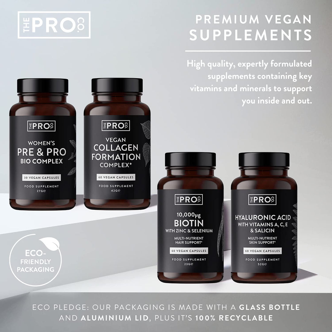 Premium Vegan Collagen Booster Supplement - Hair Skin & Nails Vitamins The Pro Co buy supplements canada