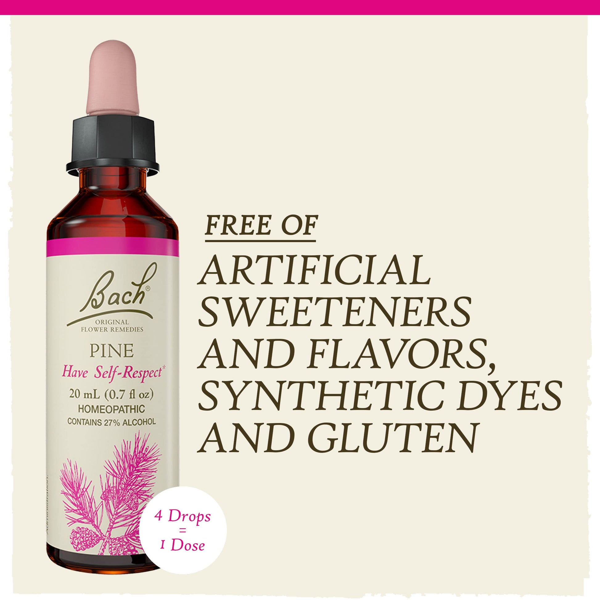 Bach Original Flower Remedies, Pine for Self Respect, Natural Homeopathic Flower Essence Bach buy supplements canada