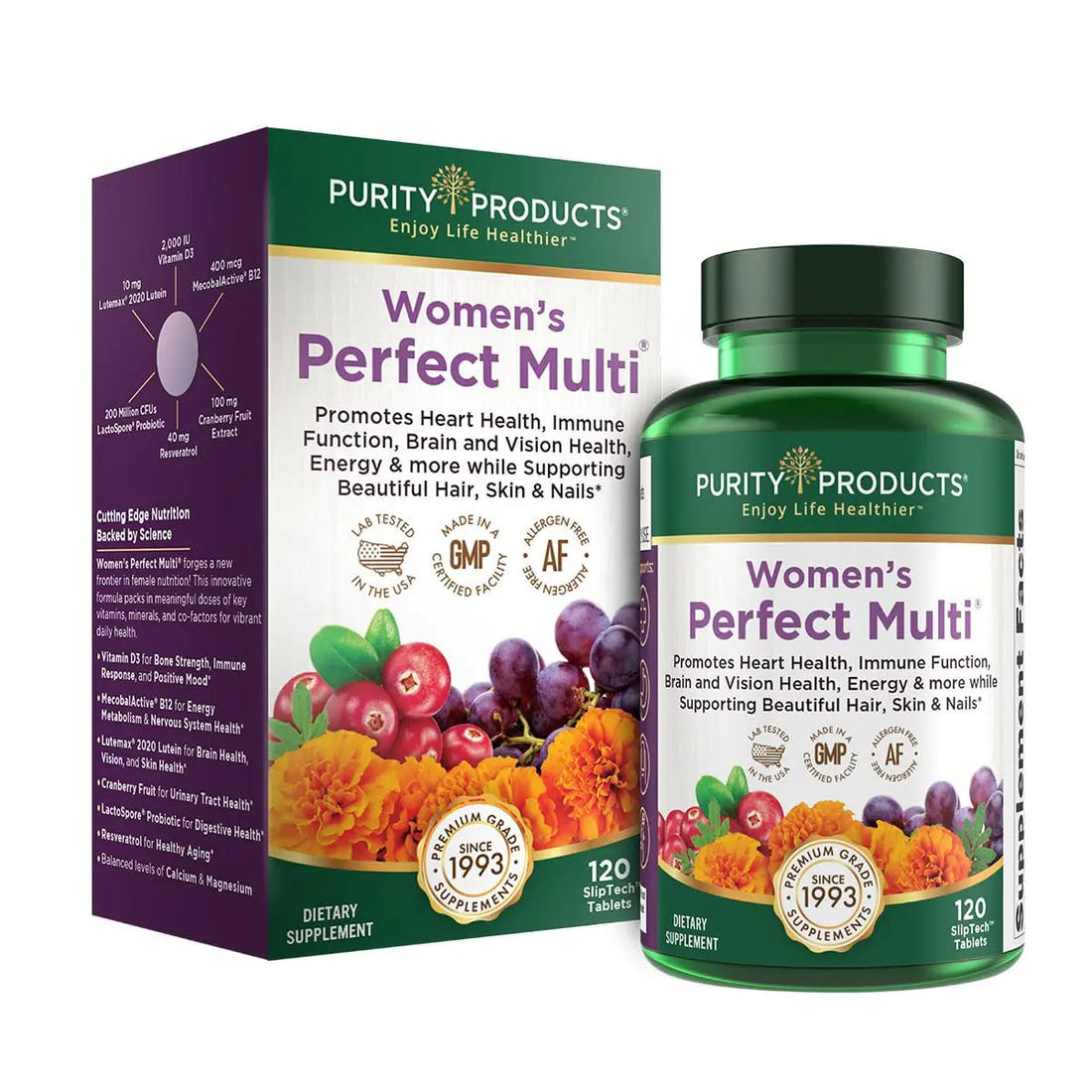 Purity Products Women’s Perfect Multi Balanced Multivitamin - Supports Urinary Tract Health, Immune, Bone + Muscle, Hair, Skin, Nails Purity Products buy supplements canada