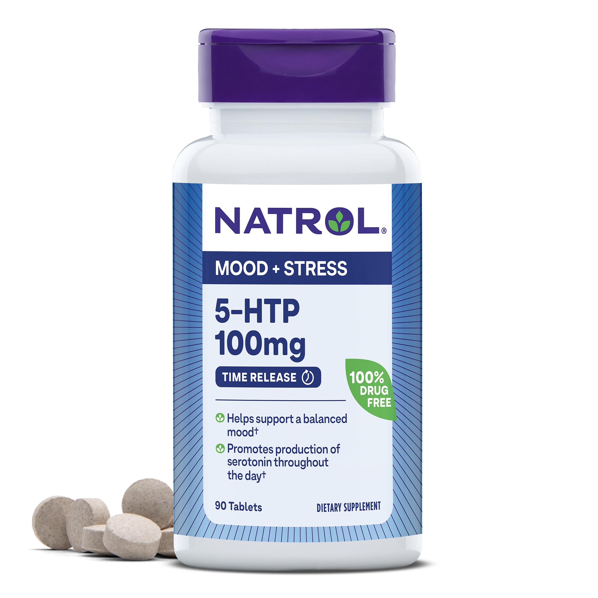 Natrol 5-HTP 100mg, Dietary Supplement Helps Support a Balanced Mood, Mood and Stress Support Supplement, 90 Time Release Tablets, 45-90 Day Supply Natrol buy supplements canada