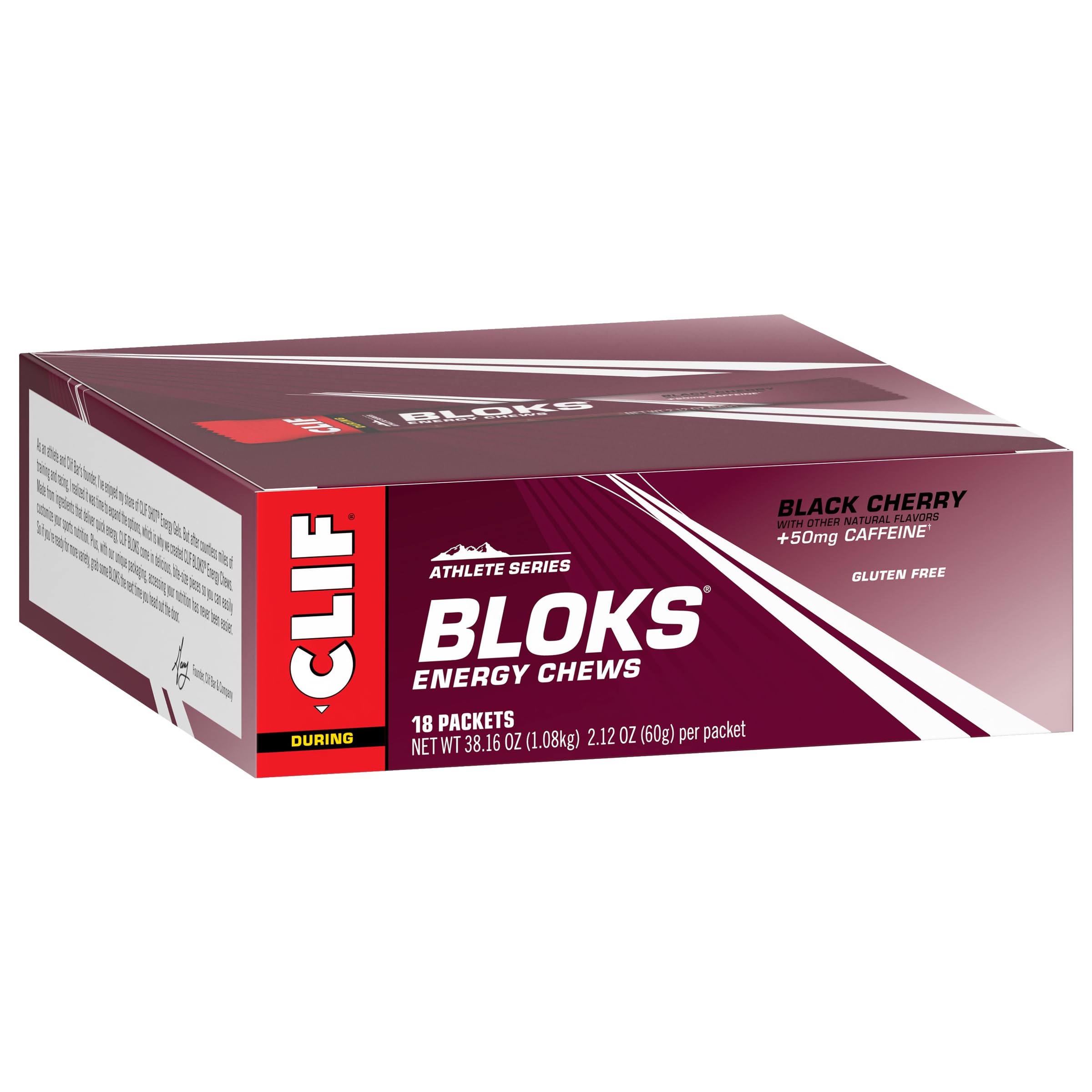 CLIF BLOKS - Black Cherry Flavor with Caffeine - Energy Chews - Non-GMO Clif Bar buy supplements canada