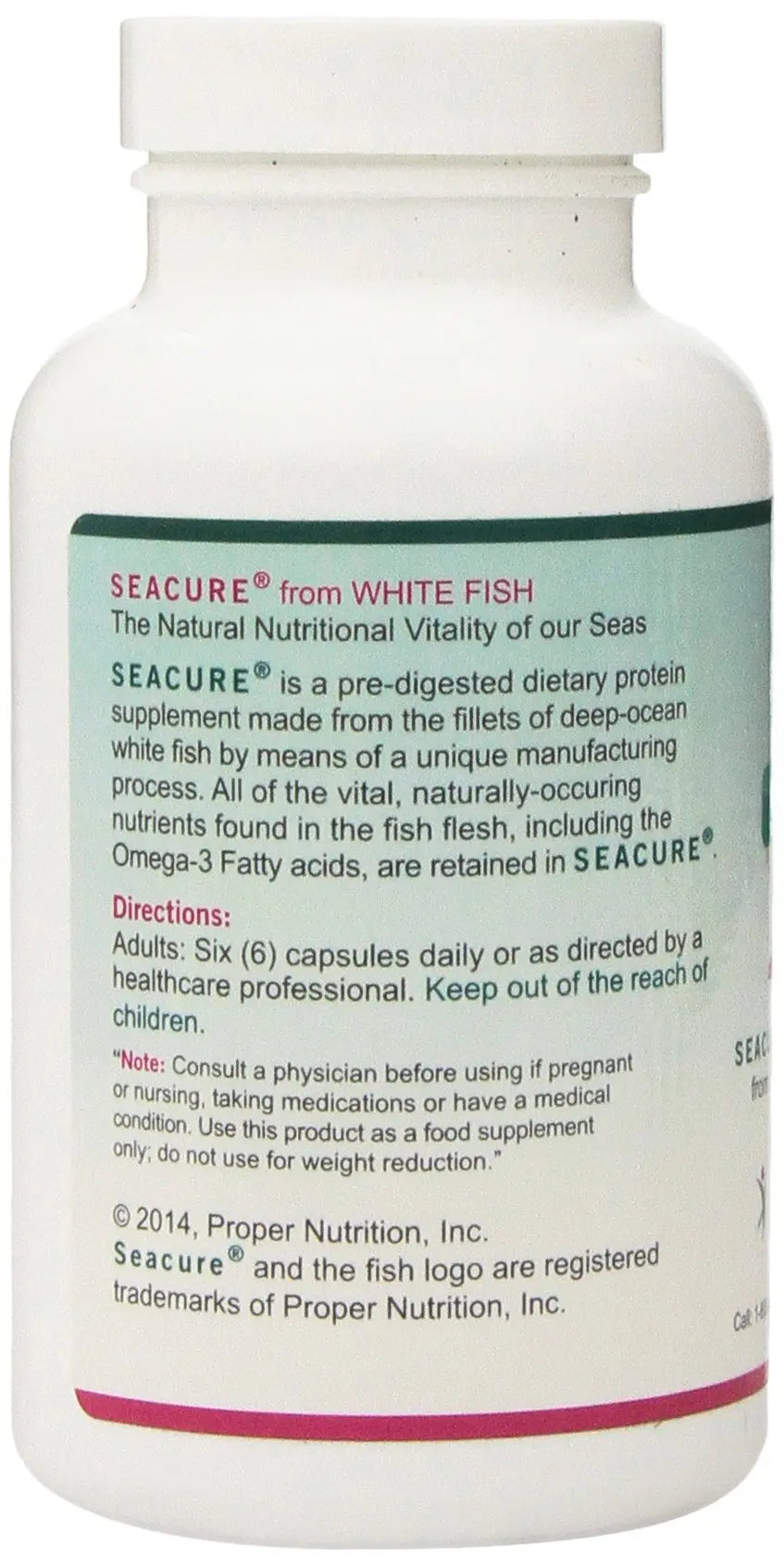 Seacure 180 Capsules Proper Nutrition buy supplements canada