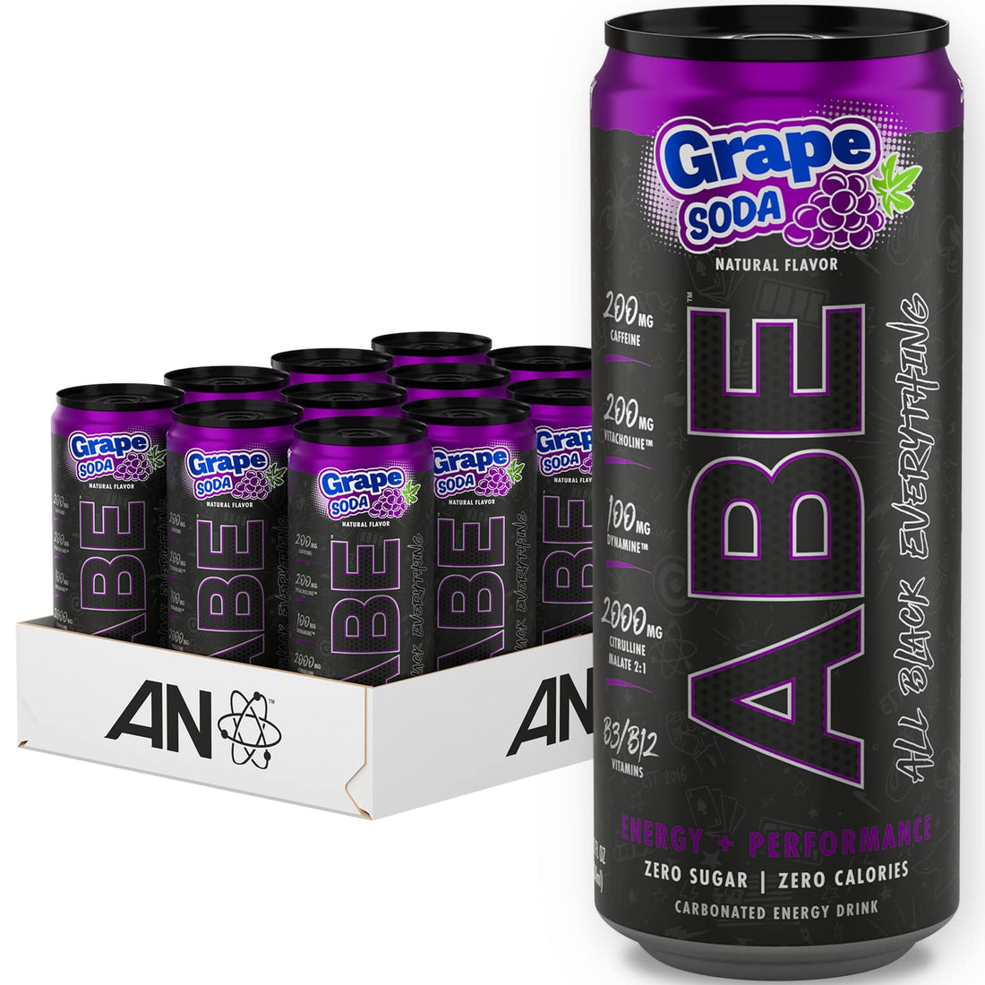 ABE Energy + Performance Sugar Free Energy Drink - All Black Everything Drink ABE all black everything buy supplements canada