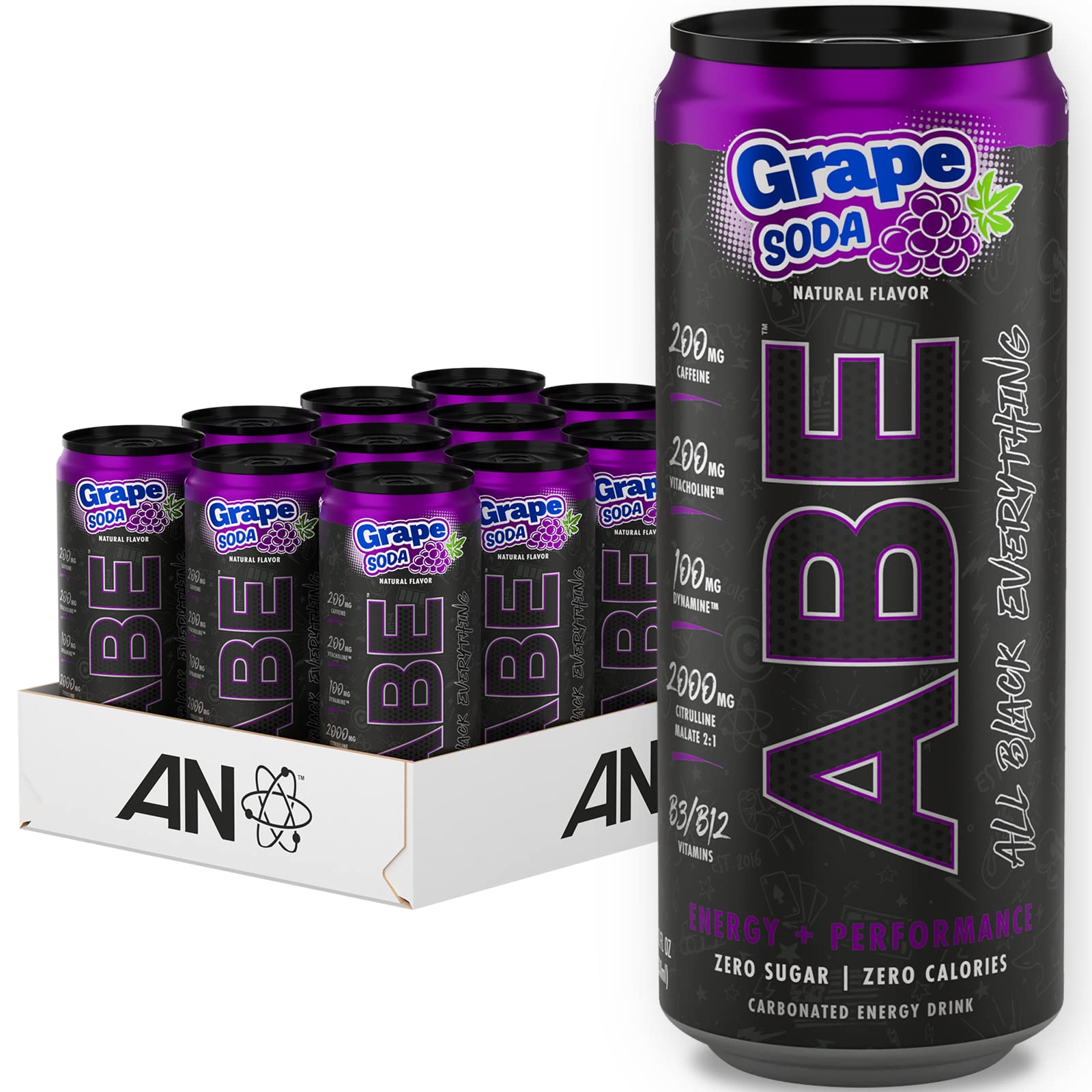 ABE Energy + Performance Sugar Free Energy Drink - All Black Everything Drink ABE all black everything buy supplements canada