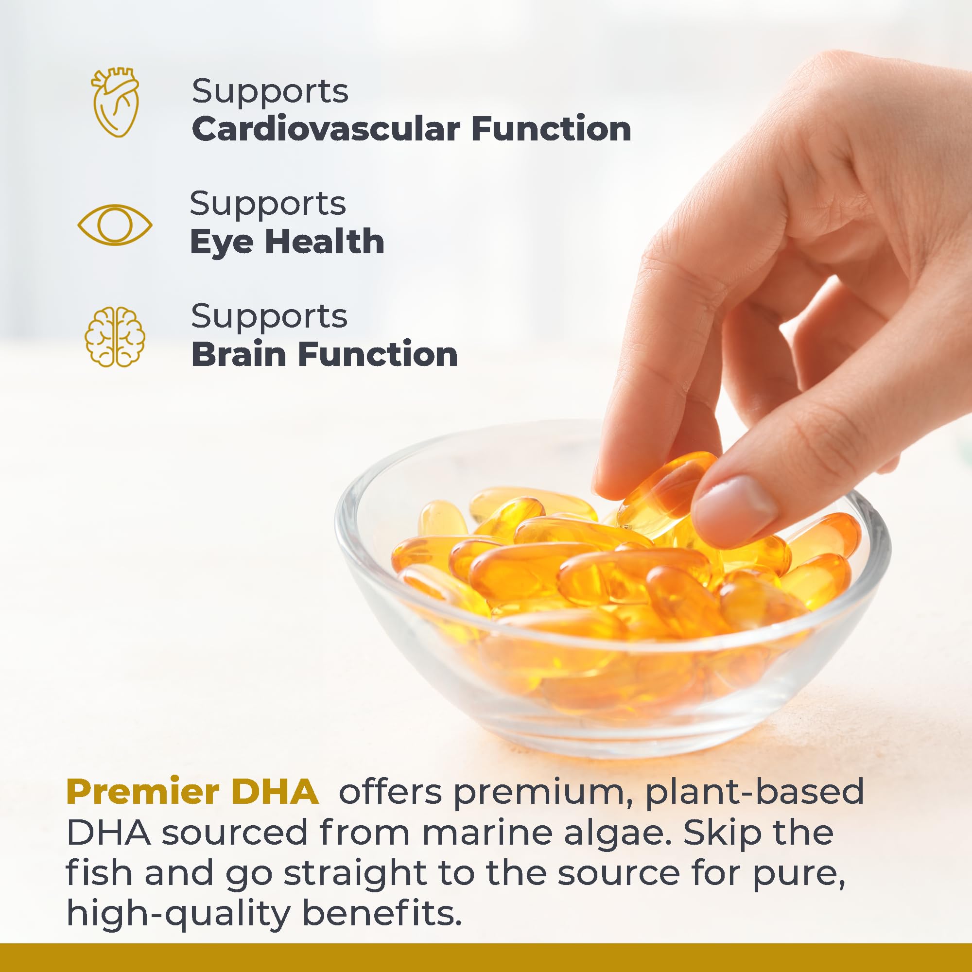 Premier Research Labs Premier DHA - Vegan DHA with Omega 3 Fatty Acids, Algae Based DHA for Women & Men, Natural DHA Supplement Suitable for Vegans- 60 Vegetarian Softgel Capsules Premier Research Labs buy supplements canada
