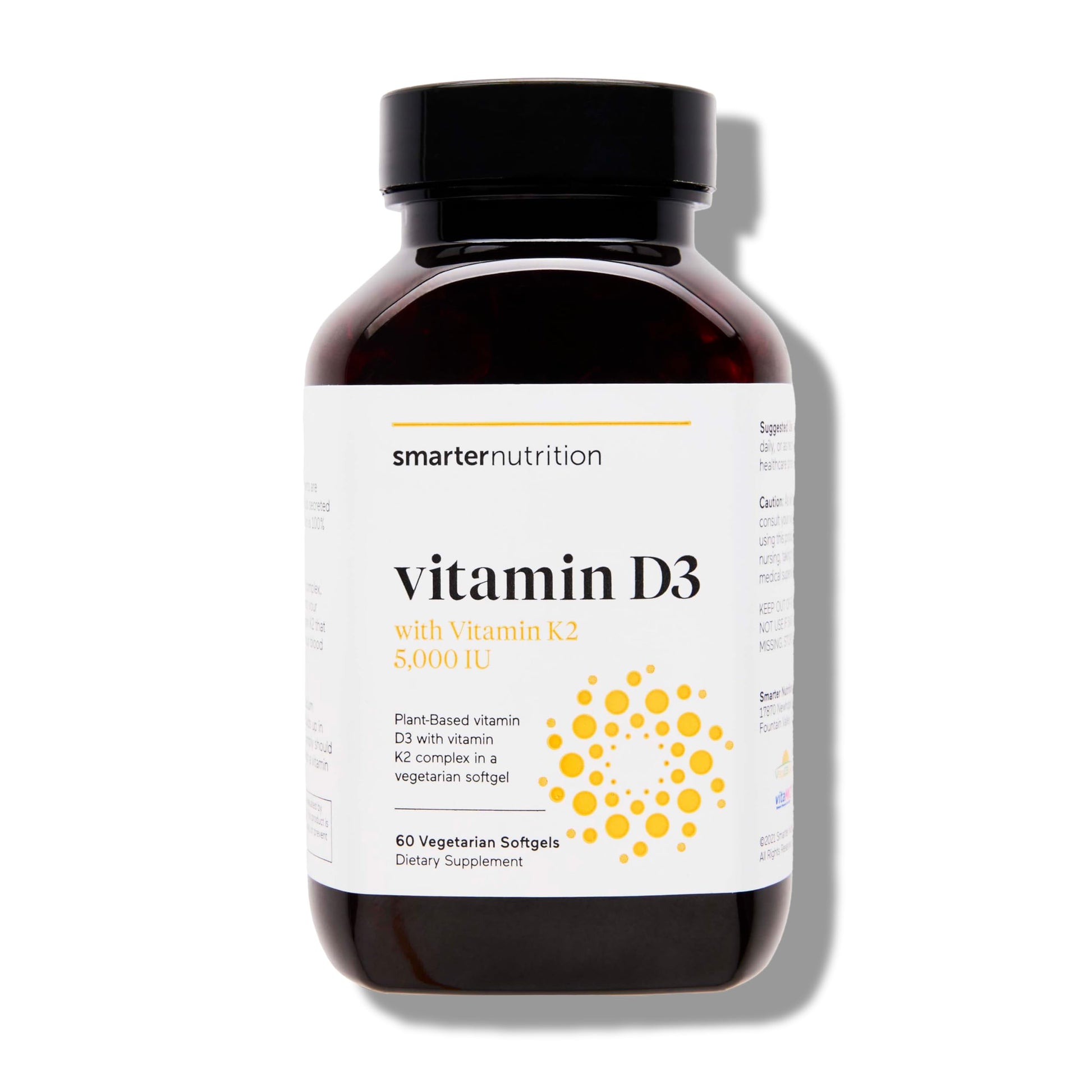 SMARTERNUTRITION Vegan Vitamin D3 5000 IU + Natural Vitamin K2 1100 mcg in Organic Coconut & Olive Oil - D3 K2 Supplement for Immune & Bone Support SMARTERNUTRITION buy supplements canada