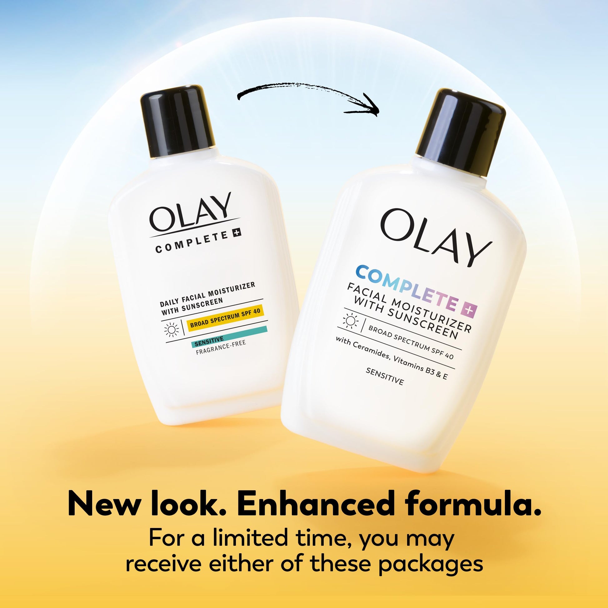 Olay Complete+ Face Moisturizer with Sunscreen SPF 40, For Sensitive Skin, Broad Spectrum Sun Protection, Fragrence-Free Olay buy supplements canada