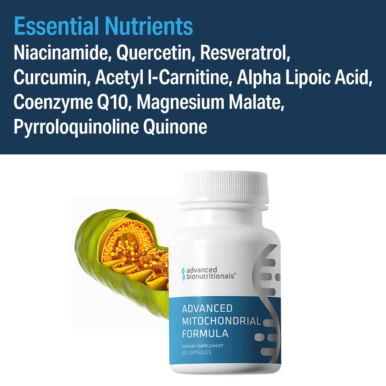 Advanced Bionutritionals – Advanced Mitochondrial Formula Support Supplement, Healthy Aging, Repair, Energy Optimizer with CoQ10, PQQ, Alpha Lipoic Acid, Gluten Free, Vegan, Non GMO (60 Tablets) Advanced Bionutritionals buy supplements canada