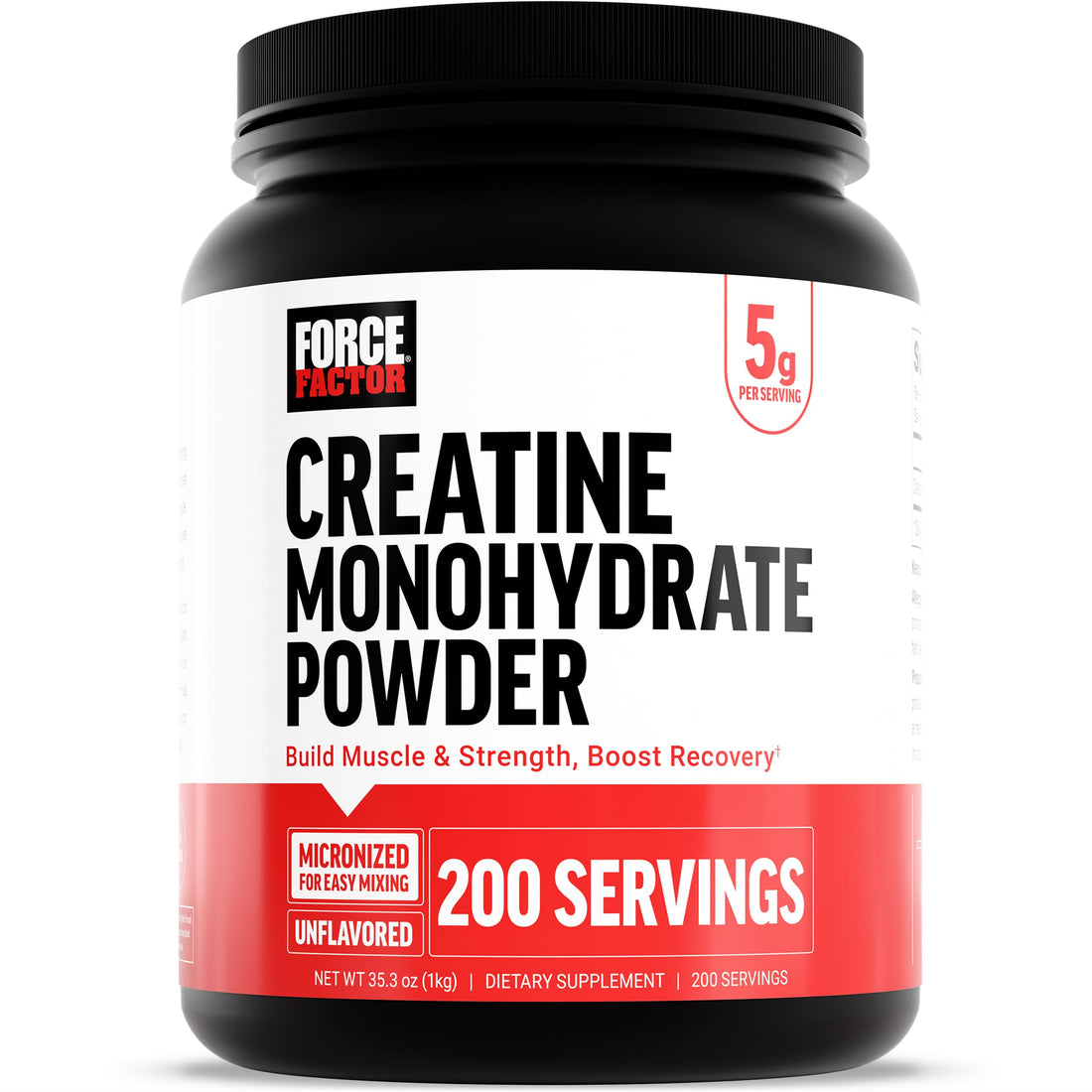 Force Factor Creatine Monohydrate Powder, 5g Micronized Dose to Support Muscle Growth, Strength, Recovery, Cognitive Health & Memory, Unflavored, 200 Servings Force Factor buy supplements canada