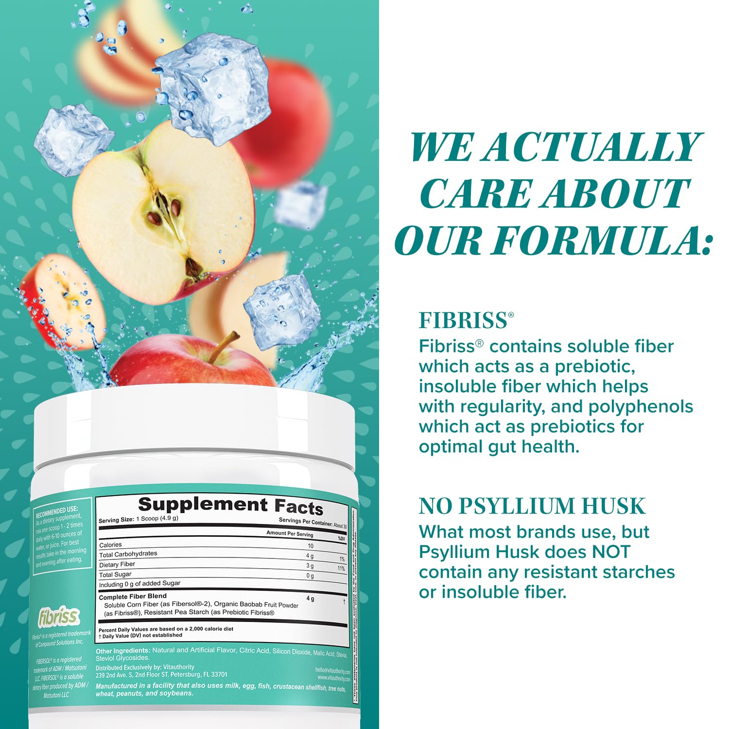 Vitauthority Prebiotic Fiber Powder Supplement - Healthy Gut Cleanse Detox for Women Vitauthority buy supplements canada