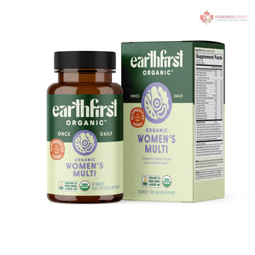 EarthFirst Organic Women’s Multi Once Daily, Women's Multivitamin, Iron, Vitamin B12 & More, 19 Vitamins from Herbs & Superfoods, 30 Count EarthFirst Organic buy supplements canada