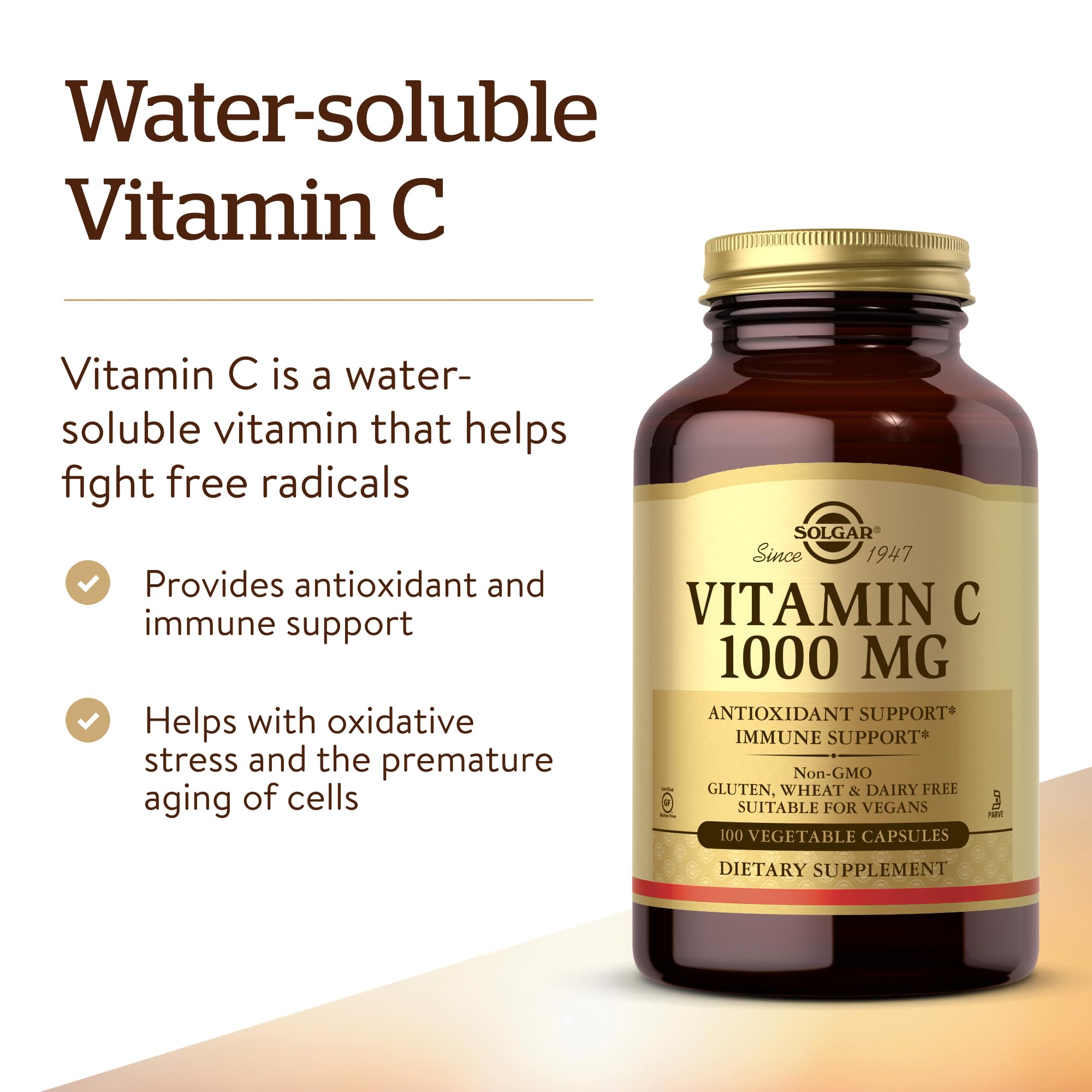 Solgar Vitamin C 1000mg - Healthy Immune System - Helps Fight Free Radicals - Vegan SOLGAR buy supplements canada