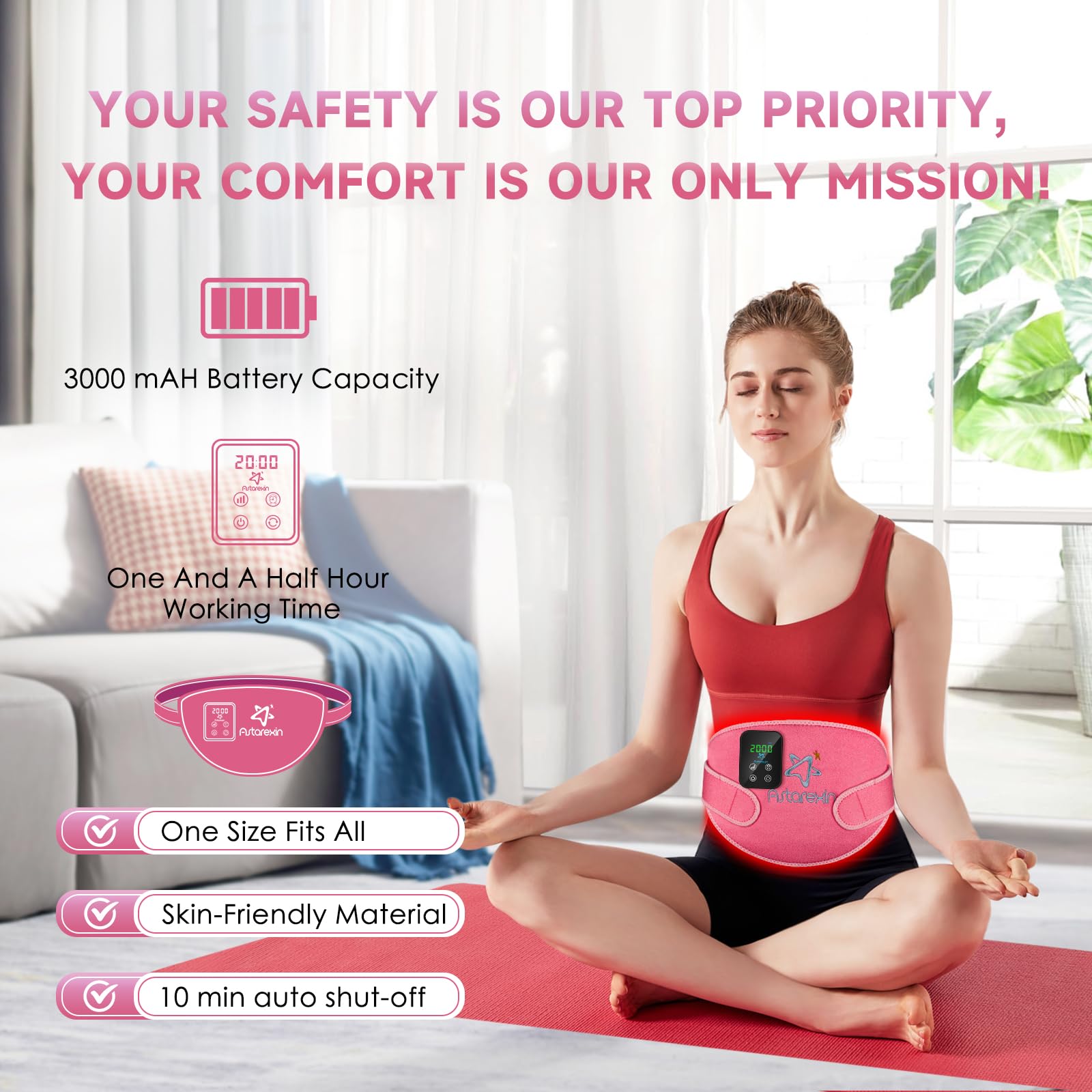 Red Light Therapy Belt Pad: Near Infrared Lamp Pain Relief 156 LEDs Wrap Body Heating Pads Astarexin buy supplements canada