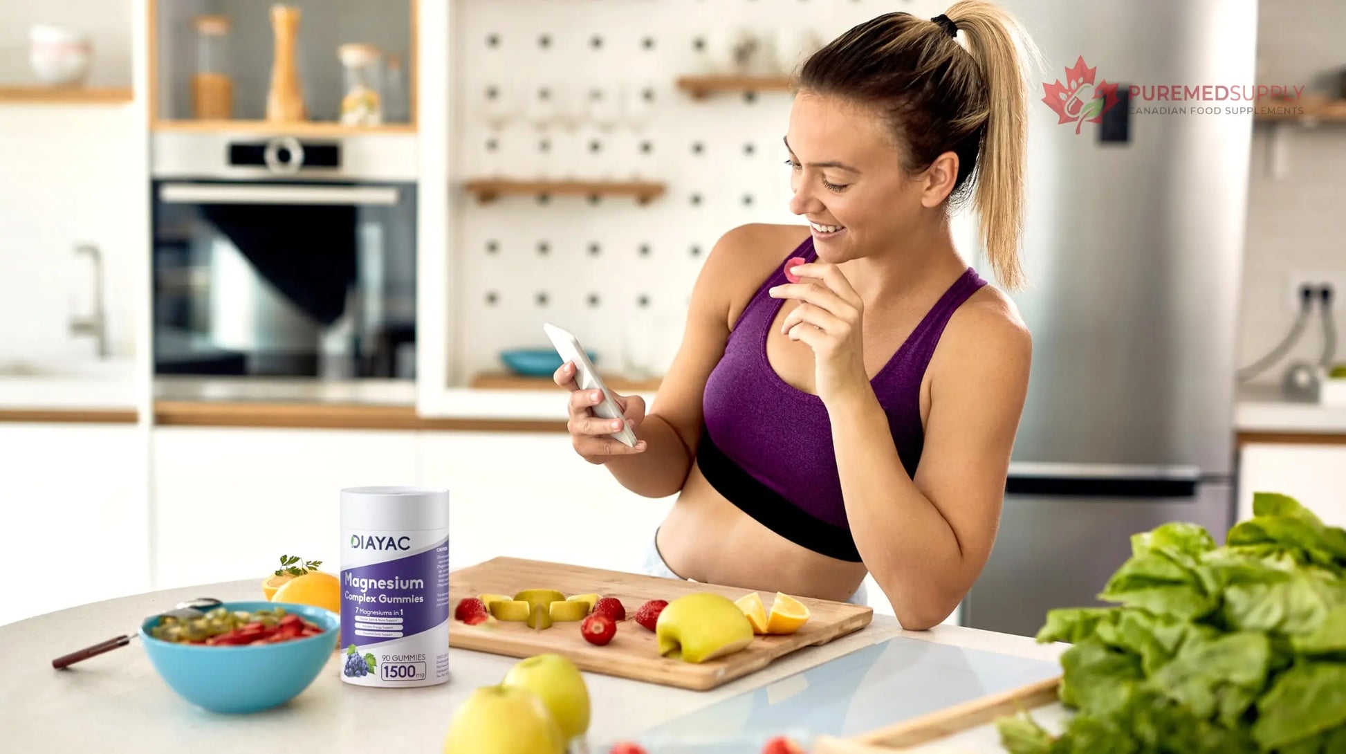 Magnesium Complex Gummies, Individually Packaged Magnesium Supplement, Magnesium Chelate, Bisglycinate, Malate, Citrate, Taurate Chewable for Women & Men,Sleep&Muscle&Nerve Health, Vegan 90 Counts DIAYAC buy supplements canada